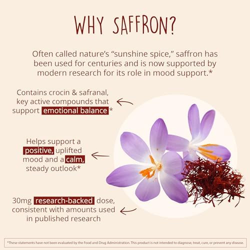 Happy Healthy Hippie Joy-Filled with Saffron Mood Support Supplement & A Little Pick Me Up Natural Energy Pills