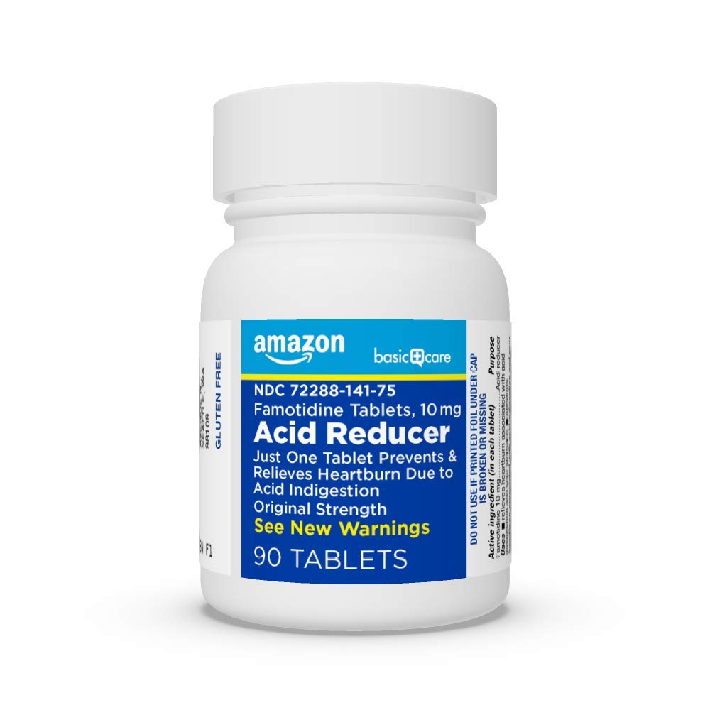 Amazon Basic Care Original Strength Famotidine Tablets, 10 mg, Acid Reducer, Heartburn Medicine, Prevents & Relieves Heartburn, Acid Indigestion Relief, 90 Count Amazon Basic Care buy supplements Au