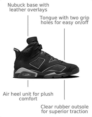 Jordan Retro 6 - Men's (Black/Multi) Size 8