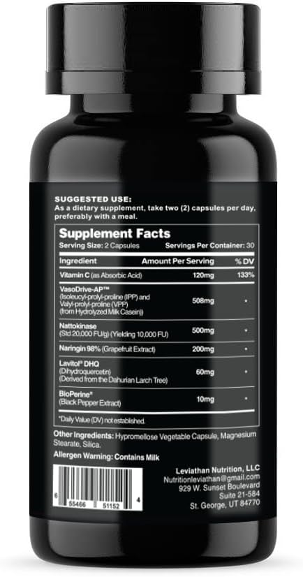 Leviathan Nutrition Hemo Flow | Supplement with Nattokinase for Nitric Oxide