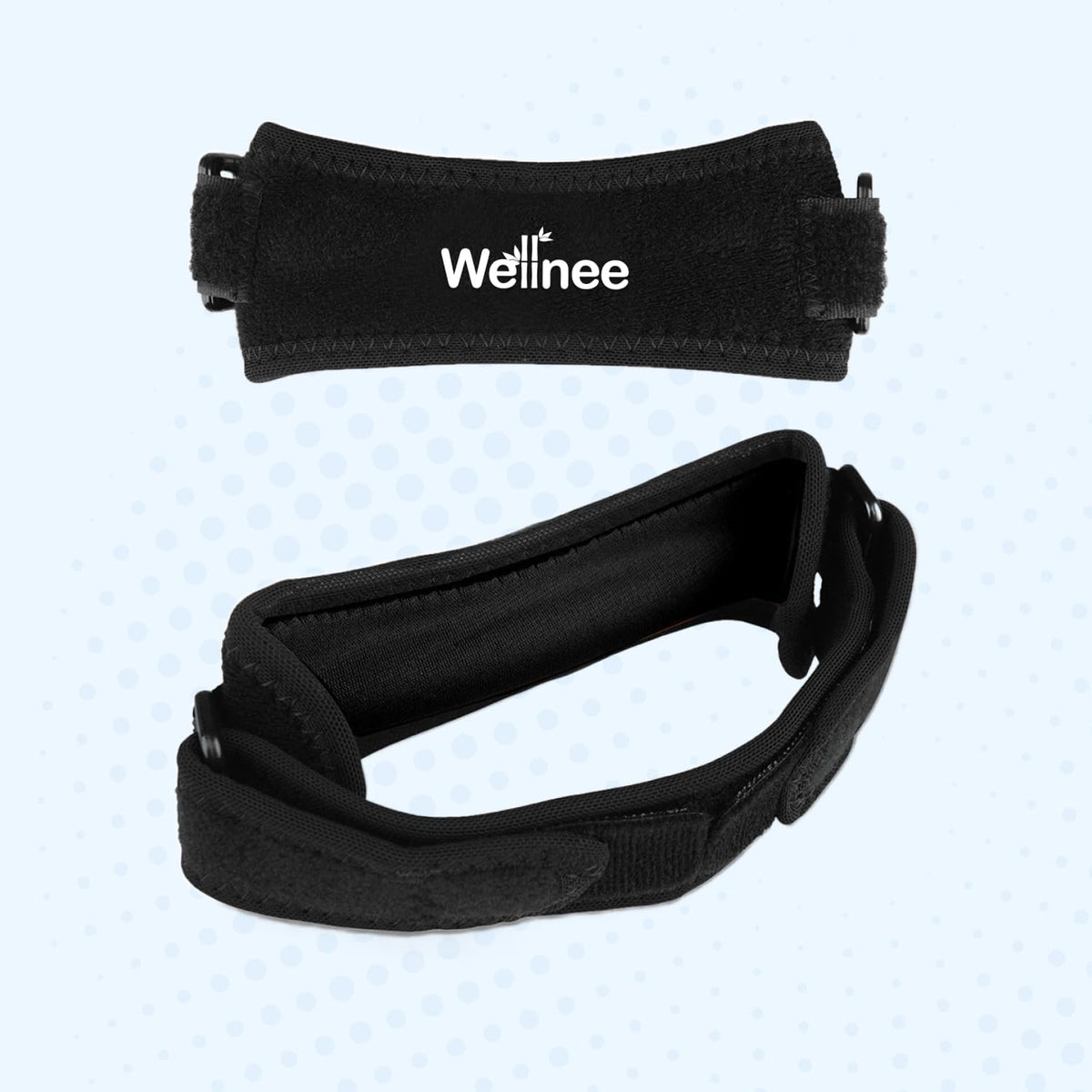 Wellnee Patella Knee Strap – Adjustable Knee Brace for Support, Running, Basketball, Volleyball, Tennis, Hiking, and more – One Size Fits Most - Wellknee Knee support for Women & Men (1 Pack)