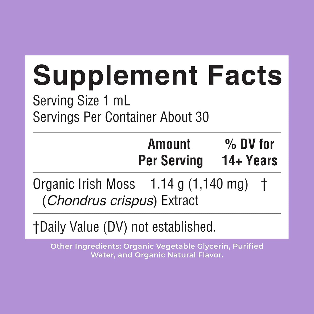 MARYRUTH'S Organic Irish Sea Moss Liquid Drops | Chondrus Crispus | Wild Harvested | Organic Irish Moss Formulated for Adults & Kids Ages 14+ | Unflavored | Sugar Free | Vegan | Non-GMO | 1 Fl Oz