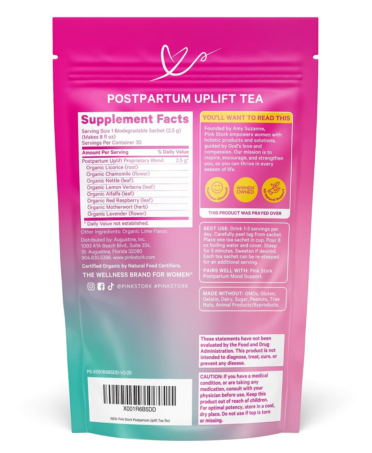 Pink Stork Postpartum Uplift® Mood Support Tea for Women