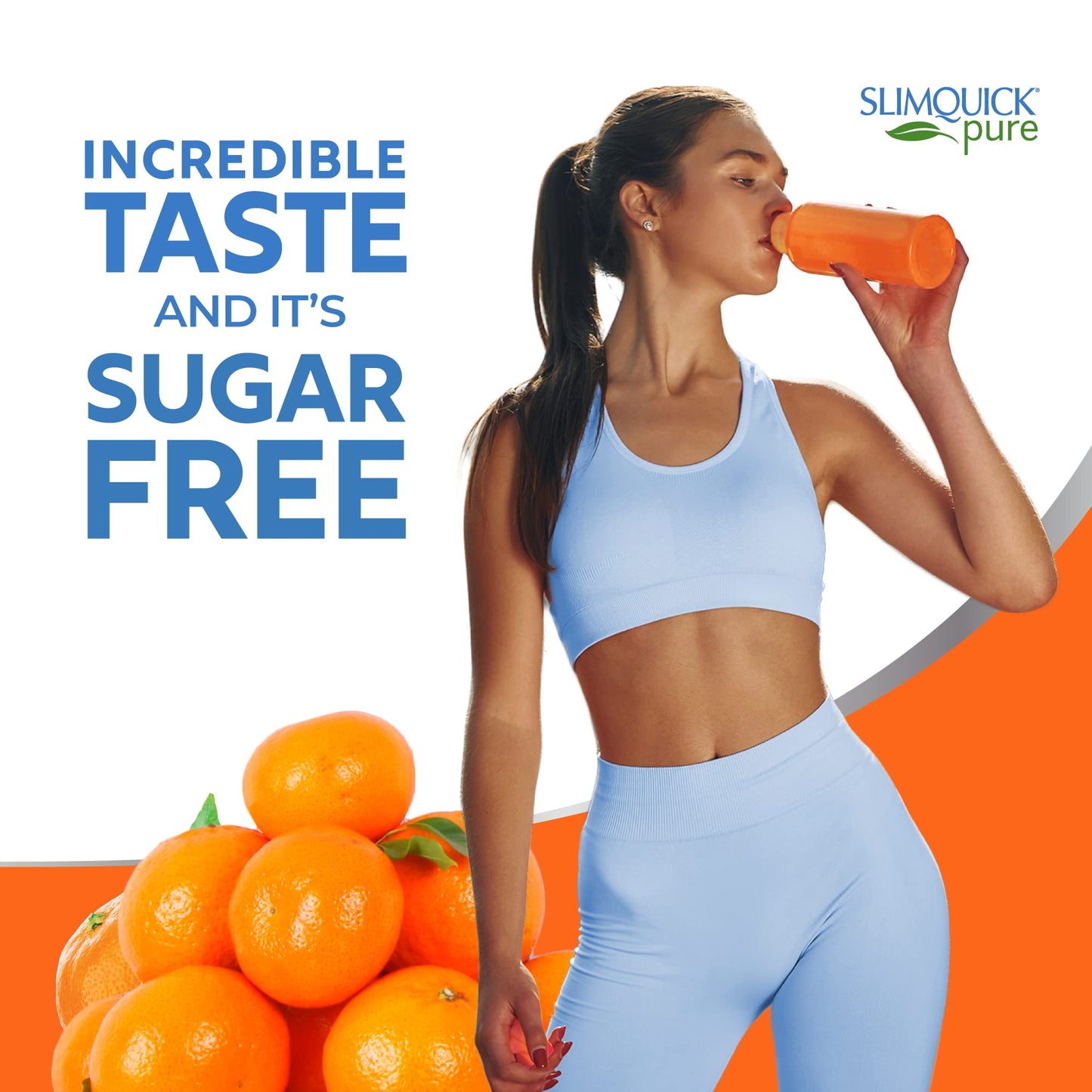 SlimQuick Extra Strength Weight Management Drink Mix for Women, Tangerine - Helps Metabolism, Keeps Full for Longer with Green Tea, Caffine, Chaste Tree, Rhodiola Extract - 26 Count SlimQuick buy supplements Au