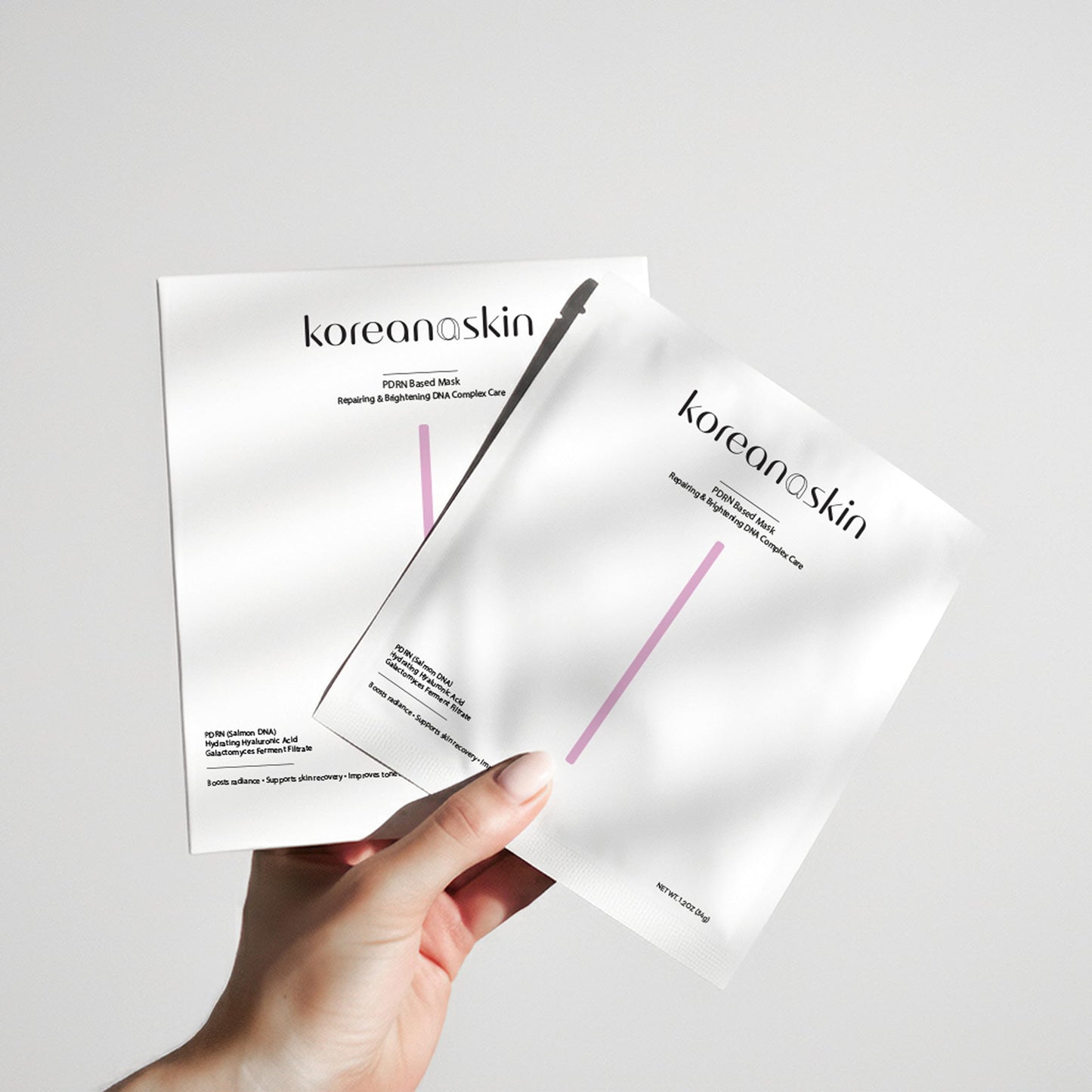 Koreana Skin K-Beauty PDRN DNA Complex Hydrogel Sheet Mask – Korean Regenerative Salmon DNA & Multi-Weight Hyaluronic Acid for Anti-Aging, Firming, Brightening, Deep Hydration – Box of 4