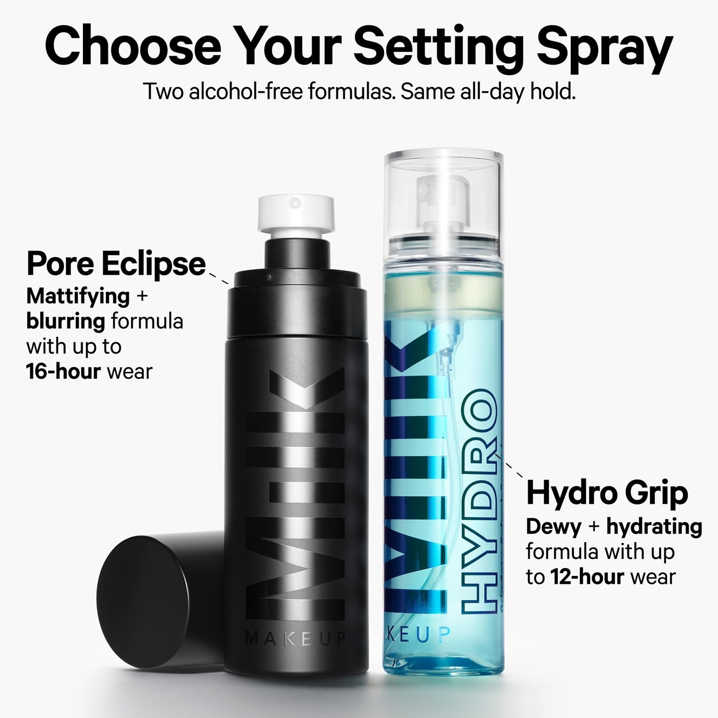 Milk Makeup Hydro Grip Set + Refresh Spray with Hyaluronic Acid – Sets Makeup + Hydrates Skin for Up to 12 Hours – Long-Lasting, Alcohol-Free Facial Mist for Dewy, Radiant Skin – 1.69 oz Milk Makeup buy supplements Au