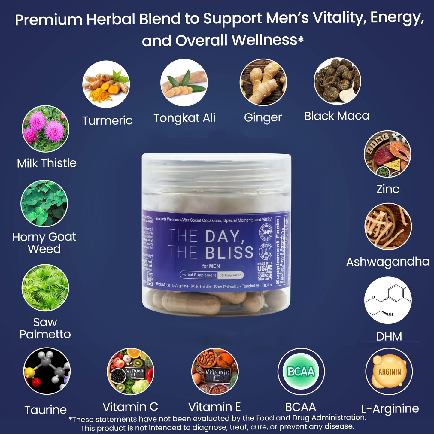 TDTB 3-in-1 Herbal Capsules | Supports Wellness After Social Occasions, Special Moments & Men’s Vitality | Feel Better After Drinking & Liver Support