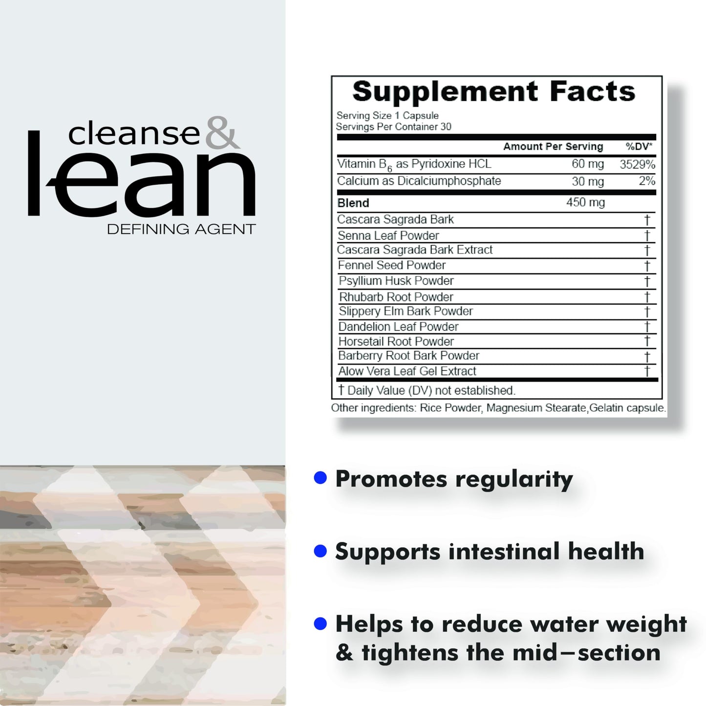 Max Muscle Naturaliga Cleanse and Lean Defining Agent Herbal Cleanse for Regularity w/Natural Detoxifying Ingredients