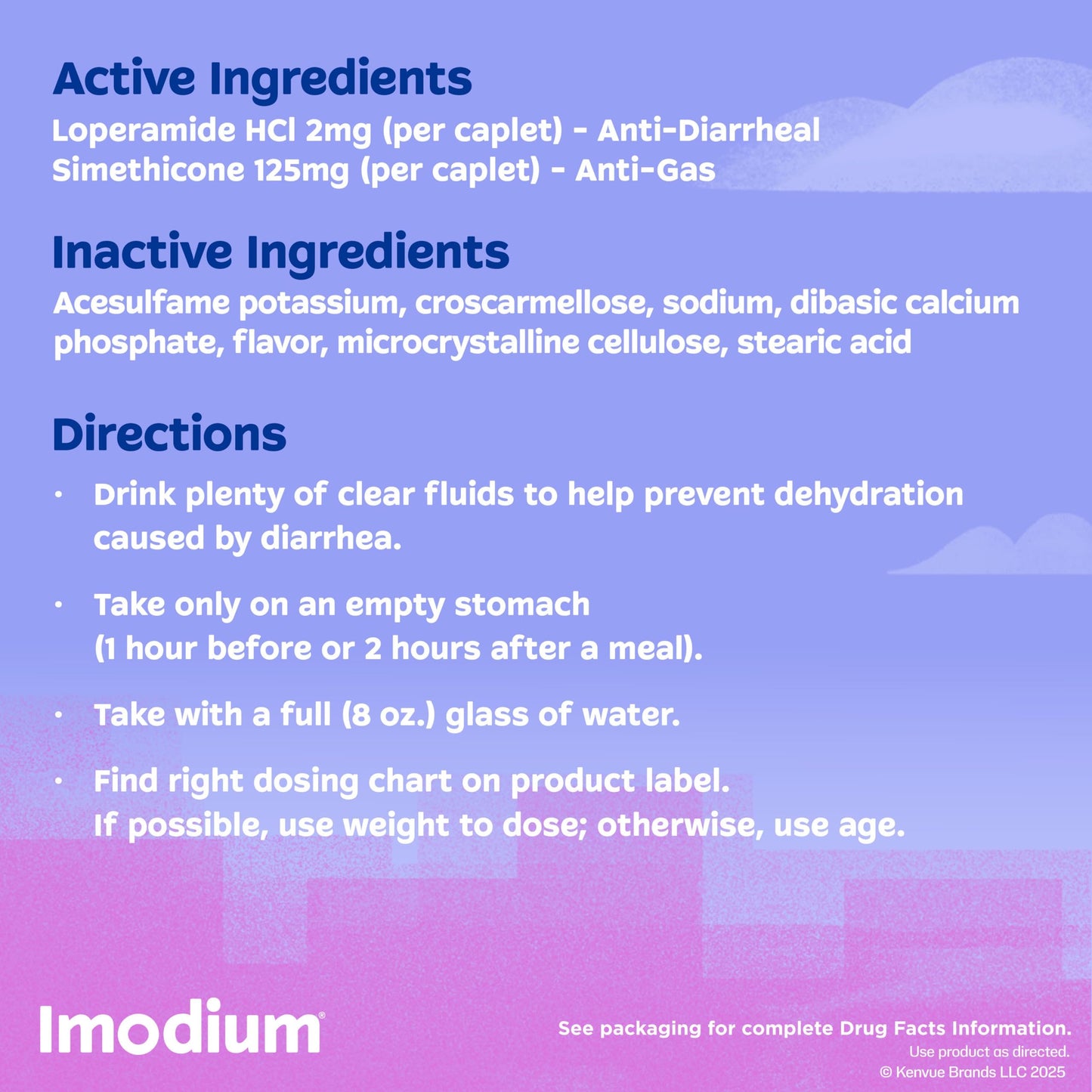 Imodium Multi-Symptom Relief Caplets, Loperamide Hydrochloride & Simethicone Anti-Diarrheal Medicine for the Relief of Diarrhea, Gas, Bloating, Cramps & Pressure, 18 ct Imodium buy supplements Au