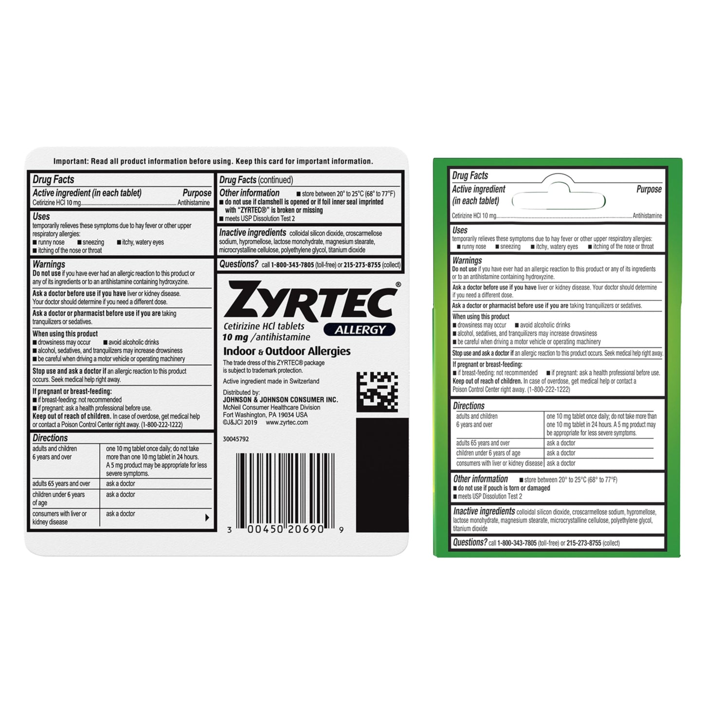 Zyrtec 24 Hour Allergy Relief Tablets, Indoor & Outdoor Allergy Medicine with 10 mg Cetirizine Hydrochloride Antihistamine, Value Bundle of one, 90 ct Bottle & Three, 1 ct Travel Packs Zyrtec buy supplements Au