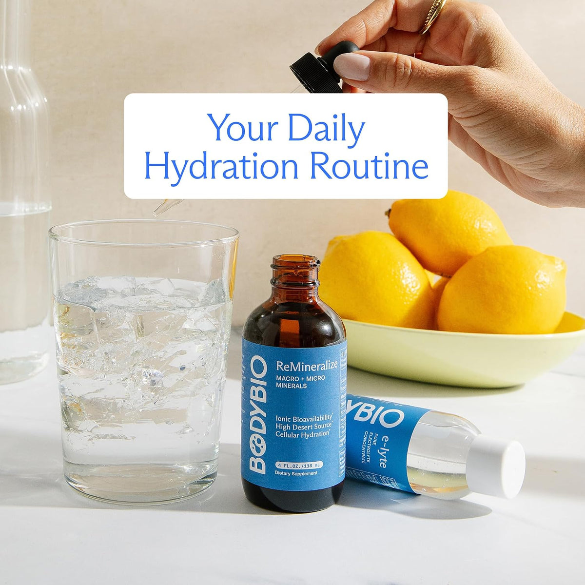 BodyBio ReMineralize - Essential Ionic Trace Minerals for Hydration & Detox | Over 72 Bioavailable Trace Minerals for Rapid Absorption