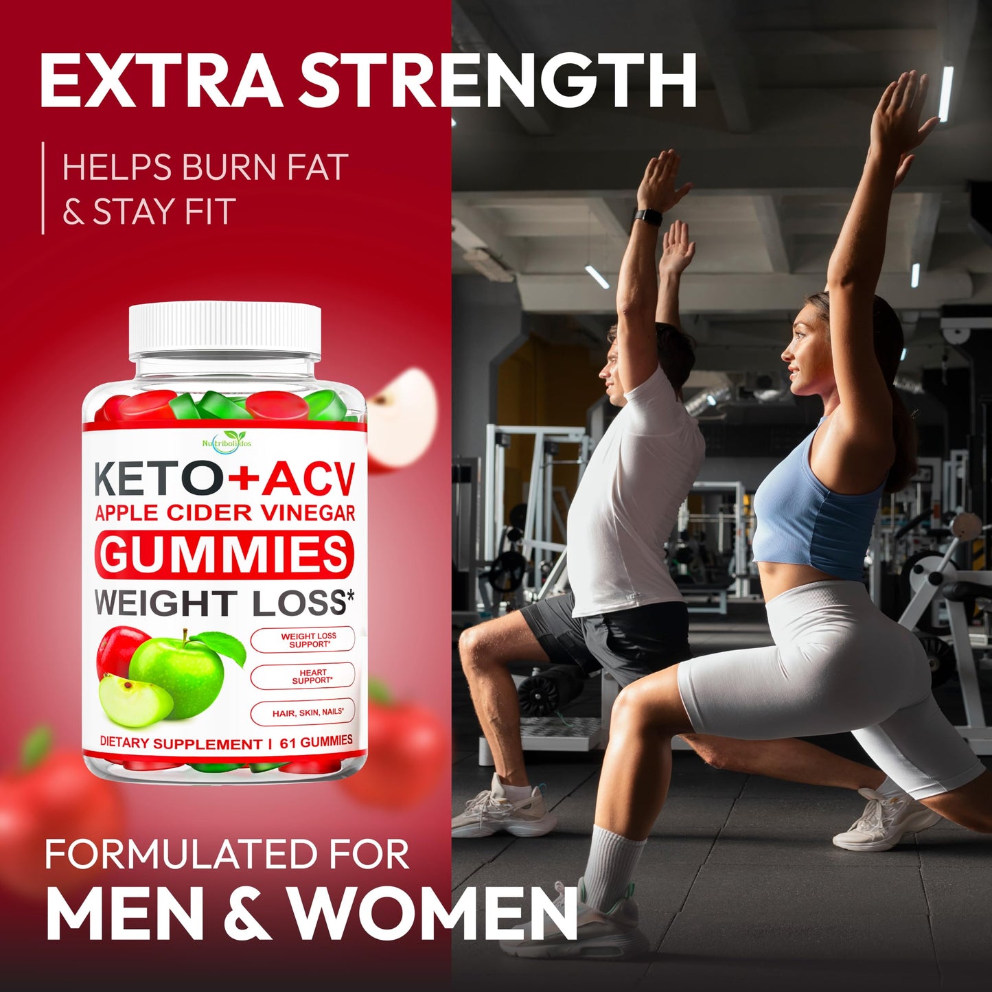 Keto ACV Gummies Advanced - ACV Keto Gummies Supplement for Women and Men - Metabolism, Detox, Cleanse - Apple Cider Vinegar - Ginger + Apple Flavor