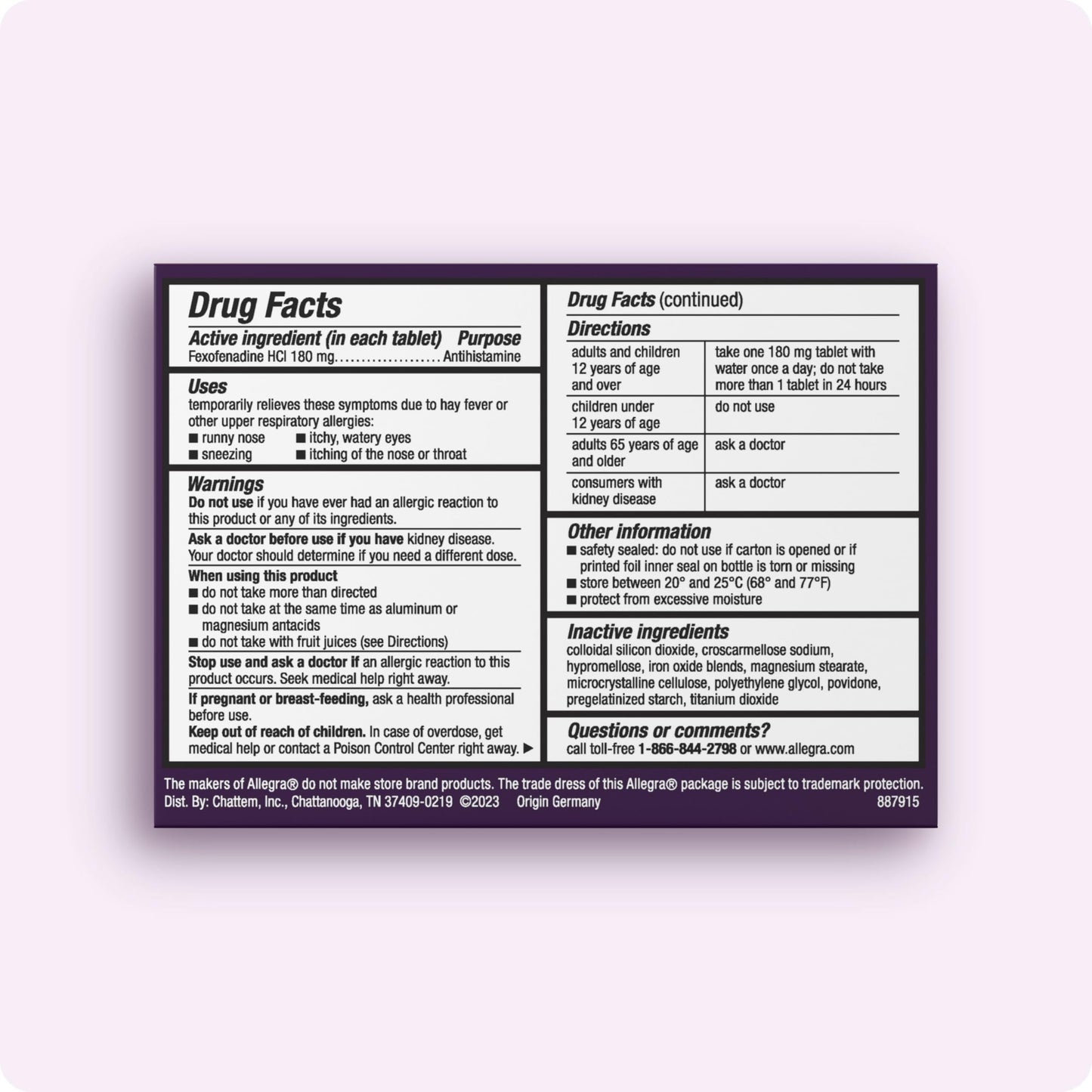 Allegra Adult 24-Hour Allergy Relief Tablets, Non-Drowsy Indoor and Outdoor Allergy Medicine, 180 mg Fexofenadine HCI Antihistamine Pill, 30 Count Plus 1 Count Travel Pack Allegra buy supplements Au