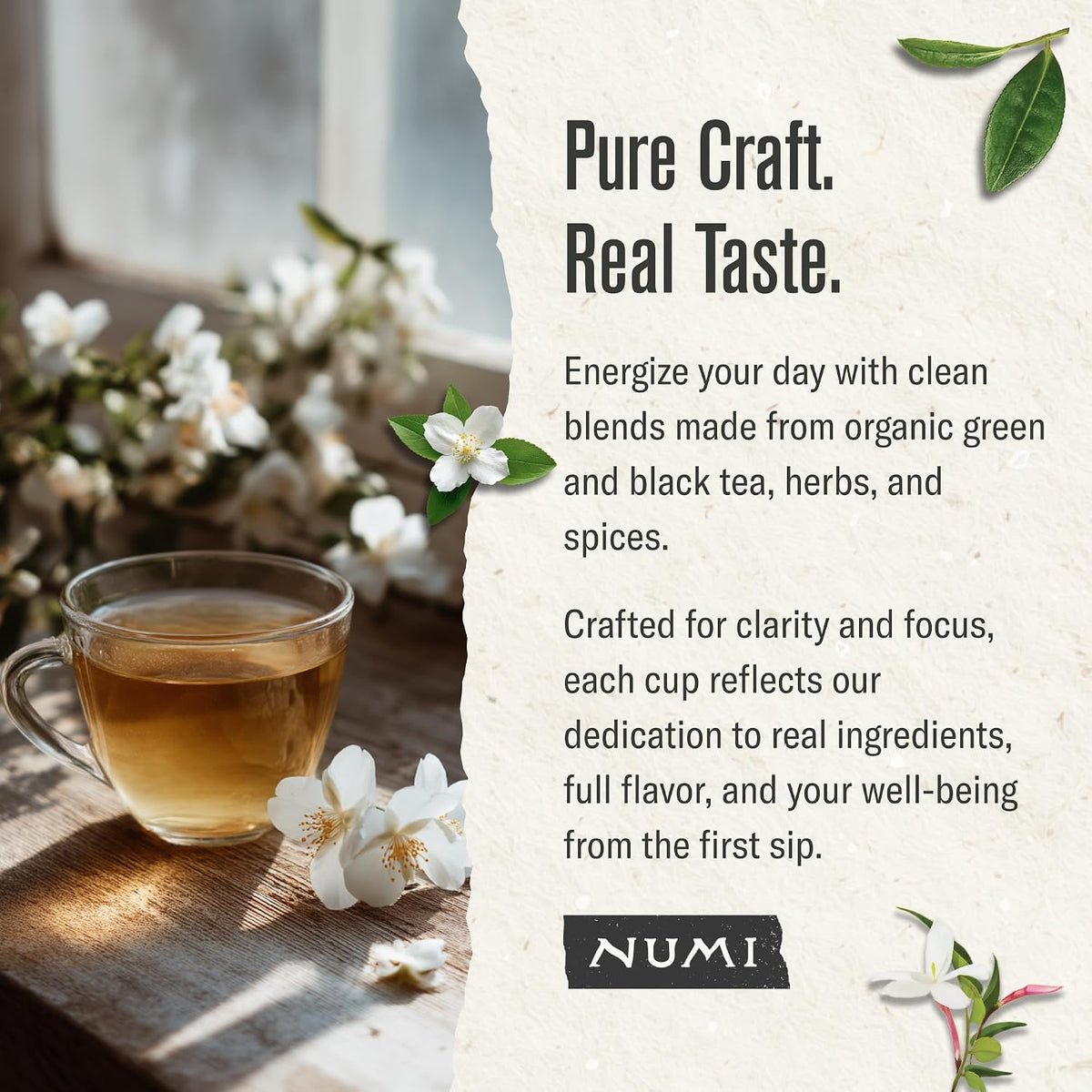 Numi Organic Jasmine Green Tea 16 Ounce Pouch Brews 200 Cups