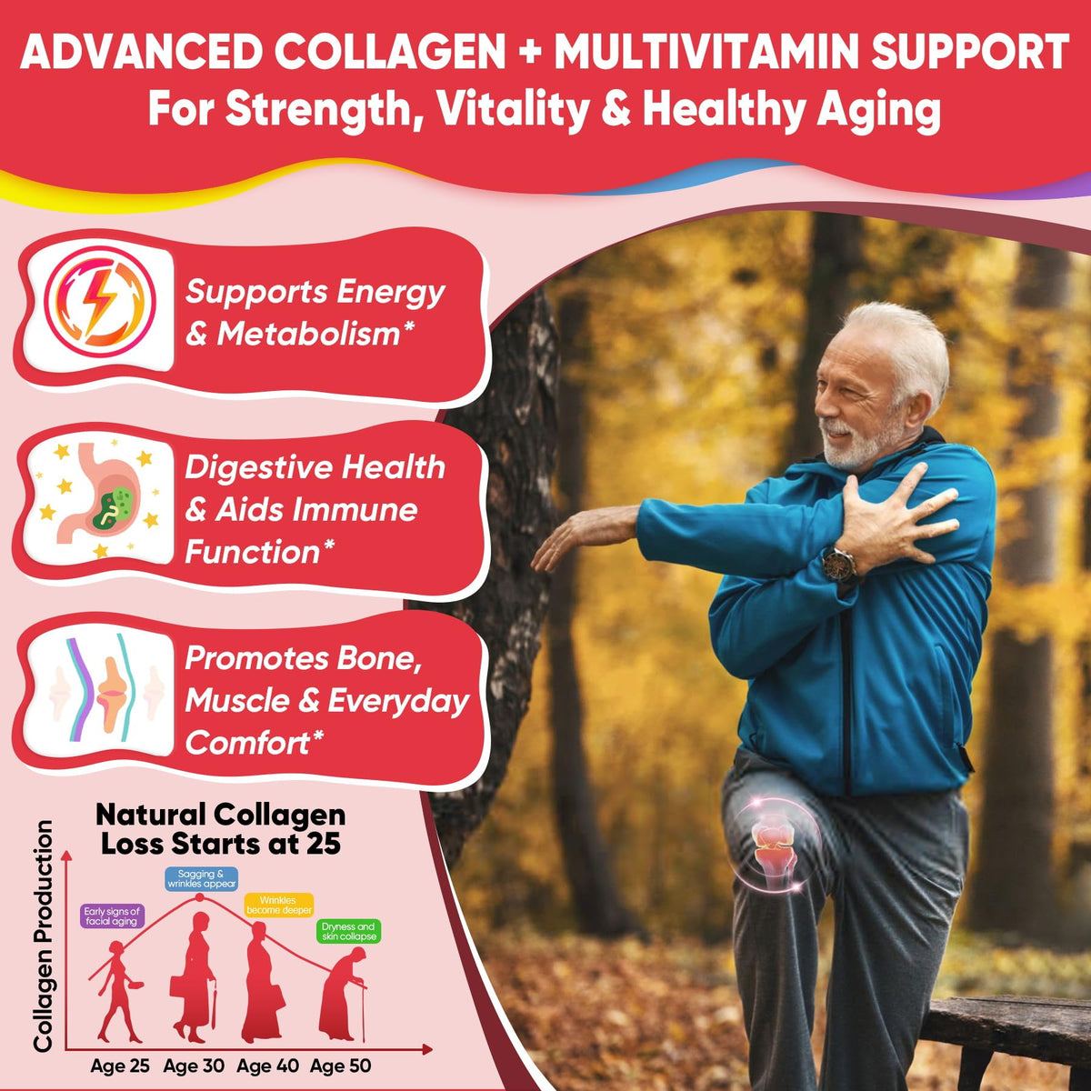 Collagen Peptide Gummies for Women & Men Sugar-Free, Multi Collagen Hydrolyzed w/ 1500mg Protein Type I,II,III,V,X, 5000mcg Biotin, Methylated B12, Vitamin C A E D3 B6 for Skin Hair Nails, Bone, 60Cts