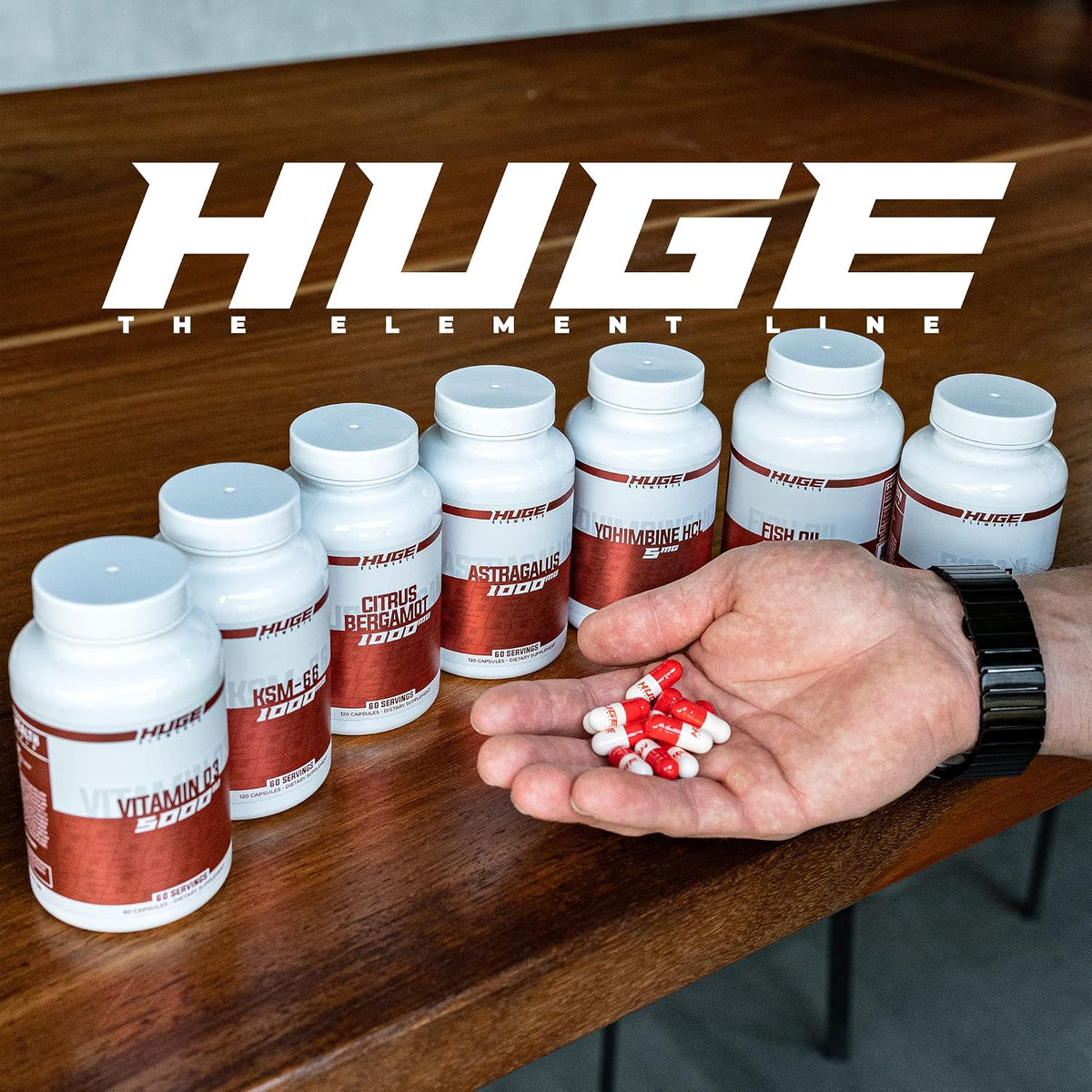 Huge Supplements KSM-66 Ashwaghanda, High Potency 5% Withanolides, 1000mg of Clinically Studied KSM66 (120 Capsules)