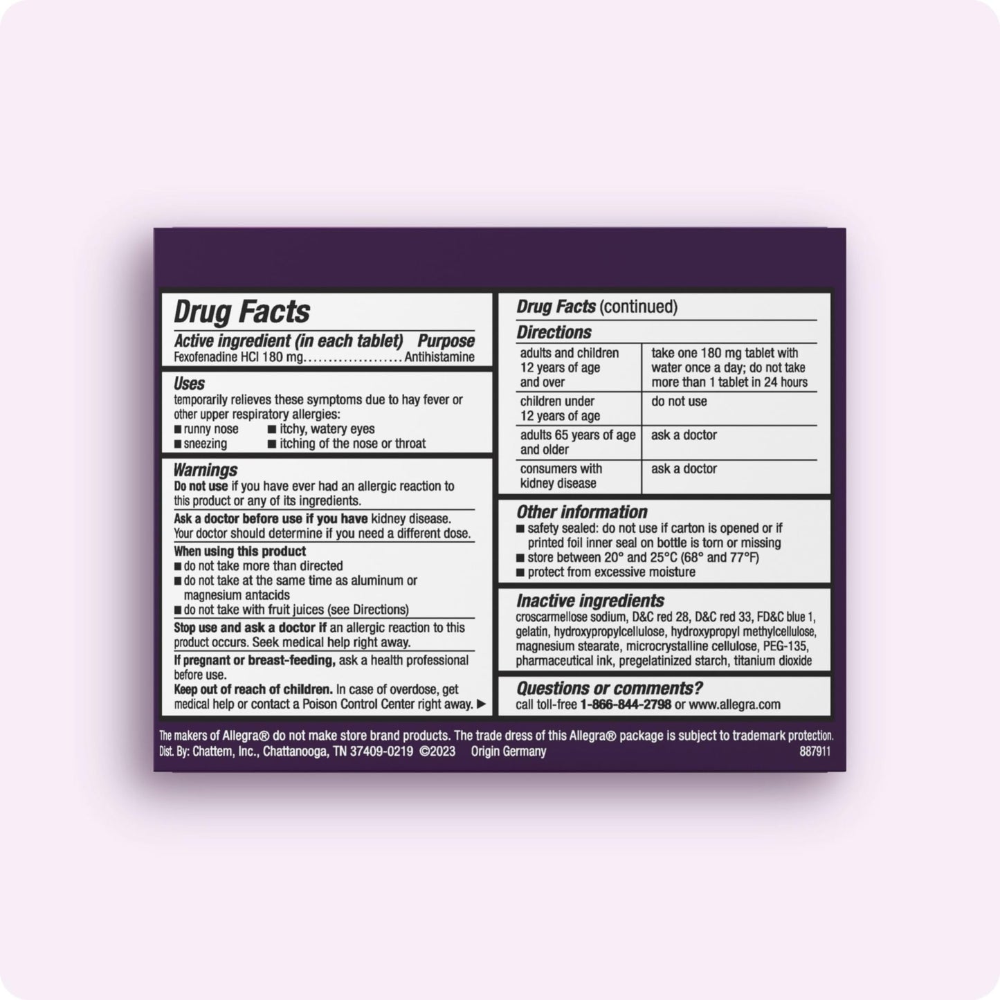 Allegra Adult 24-Hour Allergy Relief Gelcaps, Non-Drowsy Indoor and Outdoor Allergy Medicine, 180 mg Fexofenadine HCI Antihistamine Pill, 60 Count Plus 1 Count Travel Pack - dailyvitalstore