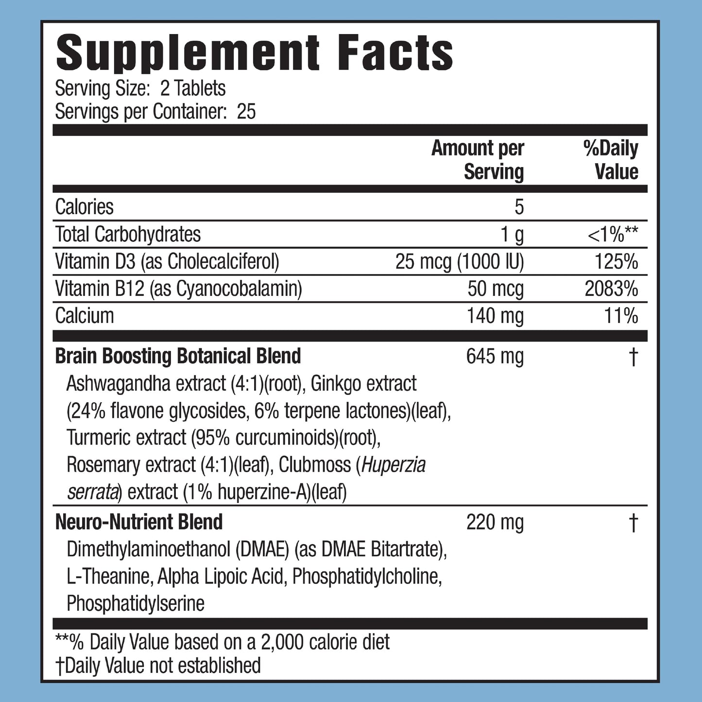 Applied Nutrition Healthy Brain All-Day Focus - 50 Tablets - Powerful 3-in-1 Brain Booster with Turmeric Extract - 25 Servings - dailyvitalstore