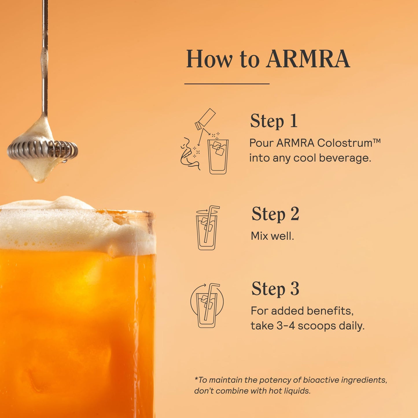 ARMRA Colostrum™ Powder | Blood Orange | Gut Health & Bloating | Skin & Hair | Immunity | Keto, Gluten & Fat-Free | 30 Servings - dailyvitalstore