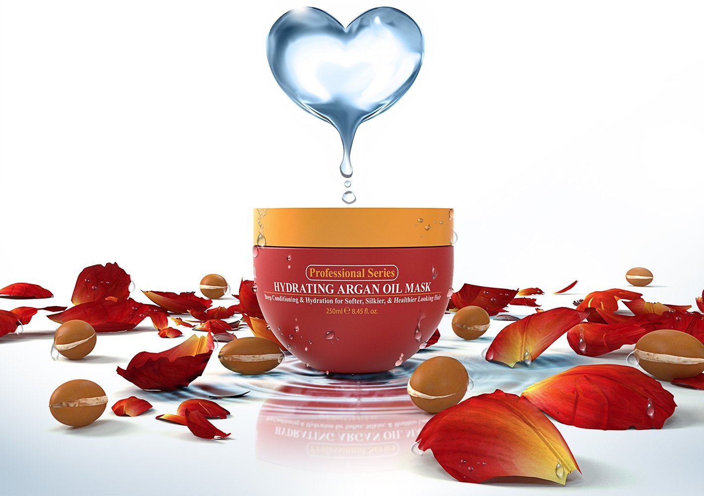 Arvazallia Hydrating Argan Oil Hair Mask and Deep Conditioner for Dry or Damaged Hair (8.45 oz Jar) - dailyvitalstore