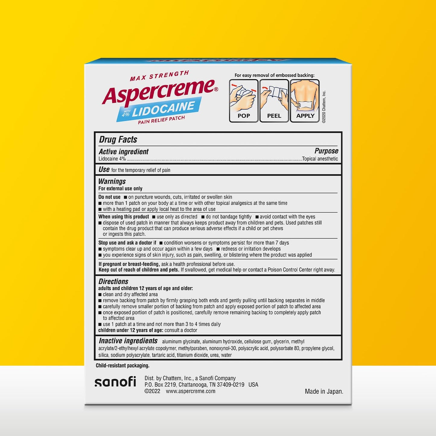 Aspercreme Lidocaine Pain Relief Patch XL for Back, Neck & Shoulder Pain, Topical Patches with Max-Strength 4% Lidocaine & Flexible Fabric Numbs Away Pain, 3 Ct. - dailyvitalstore