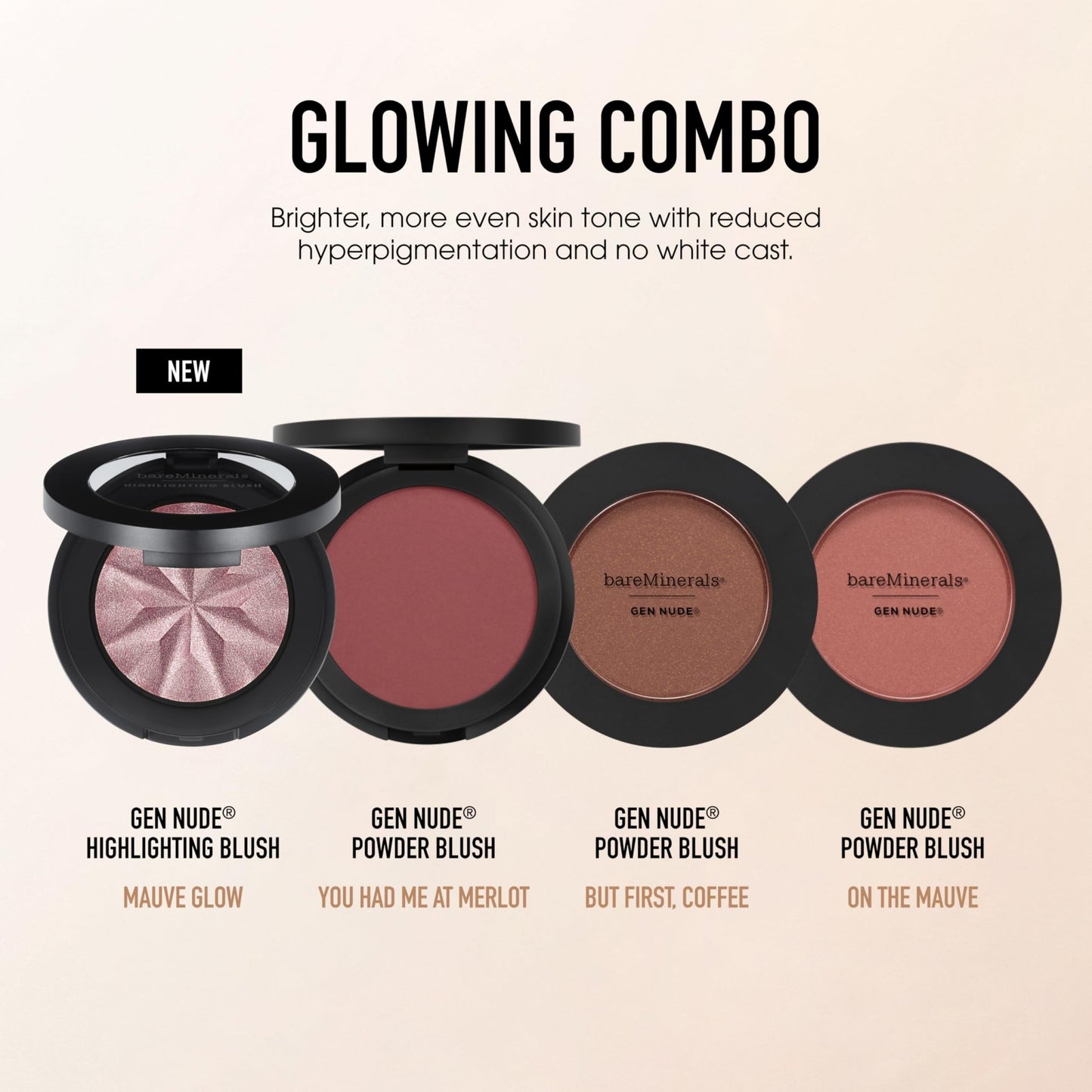 bareMinerals Gen Nude Powder Blush, On the Mauve, Vegan, Cruelty-Free & Dermatologist-Tested - dailyvitalstore