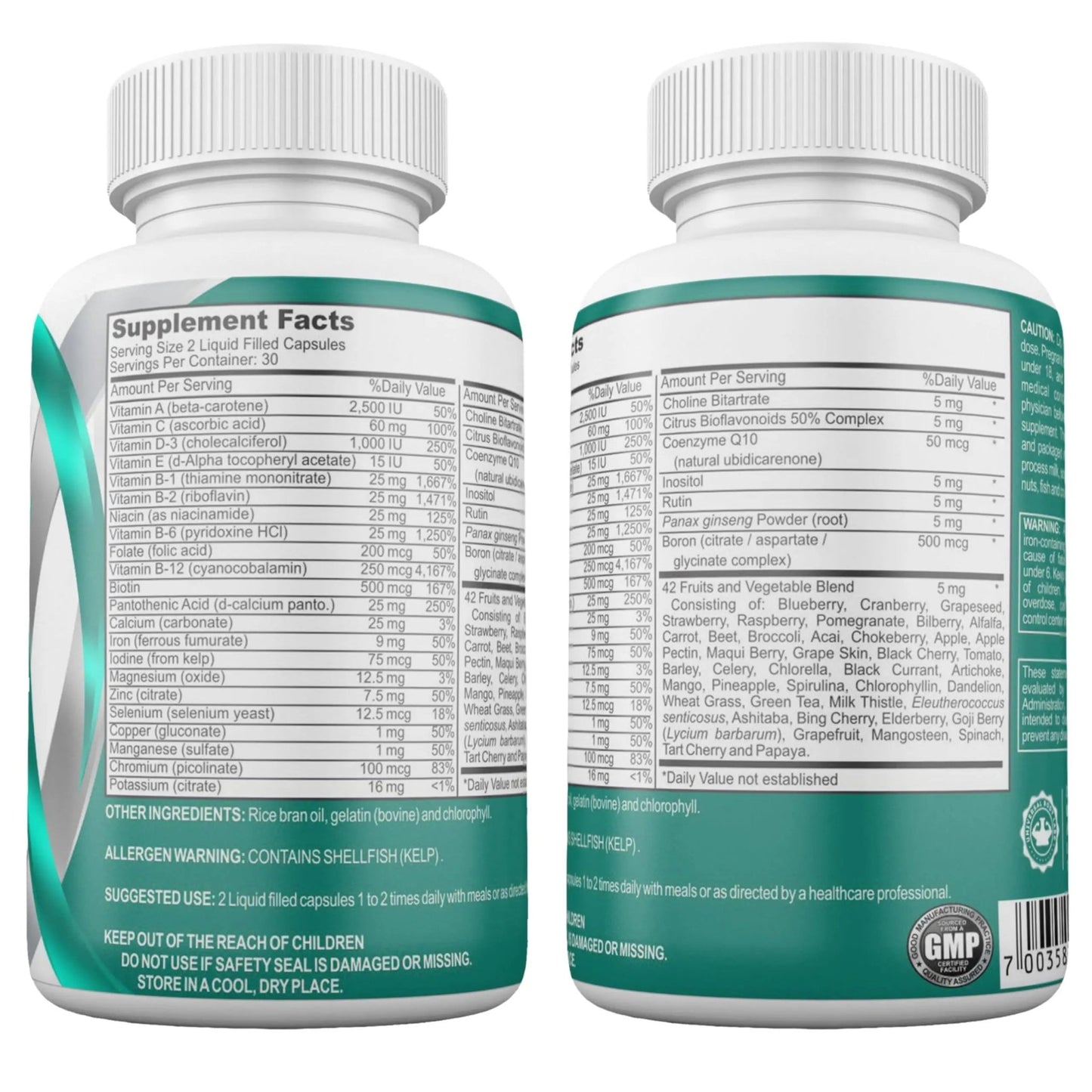 Bariatric Multivitamin with Iron – 2 Softgels Daily, Liquid-Filled Rapid-Absorption Softgels for Gastric Sleeve & Bypass Patients – Bari Liquid Force - dailyvitalstore