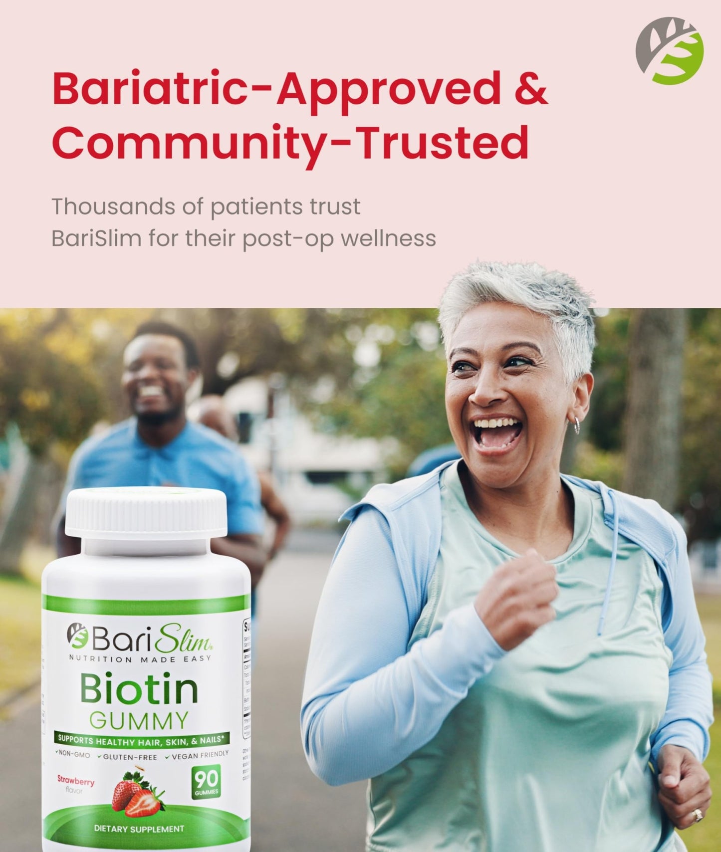 BariSlim Bariatric Vitamin Biotin Gummies - Specially Formulated Gummy Vitamin for Patients After Weight Loss Surgery - Easy to Digest and Great Tasting Fruit Flavors | 90 Fruit Chews - dailyvitalstore