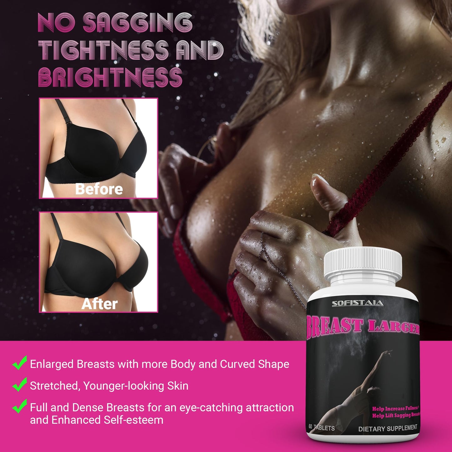 BEAUTIFYEM Breast Larger Breast Enhancement Formula with Natural Ingredients for Bigger Breast Growth and Firmness Pills - dailyvitalstore