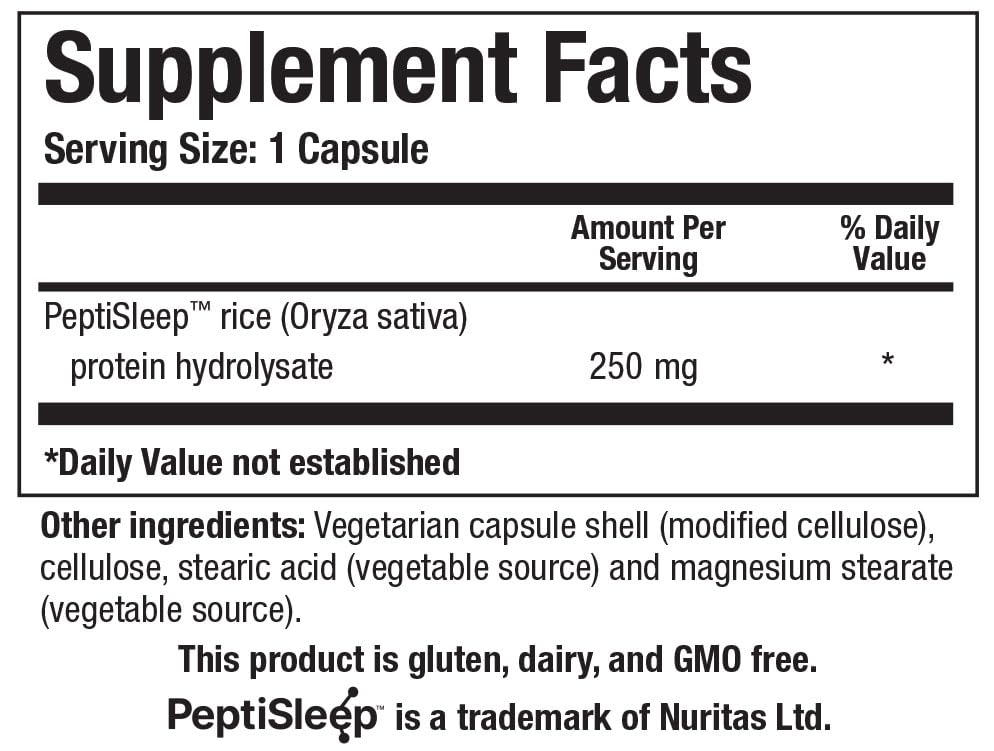 Biotics Research SleepTides - Plant Peptide Sleep Support for Deep and REM Sleep, Bioactive Rice Protein Peptides, Supports Healthy Cortisol Levels, Non-Habit Forming, Gluten, Dairy, GMO Free, 30 Caps - dailyvitalstore