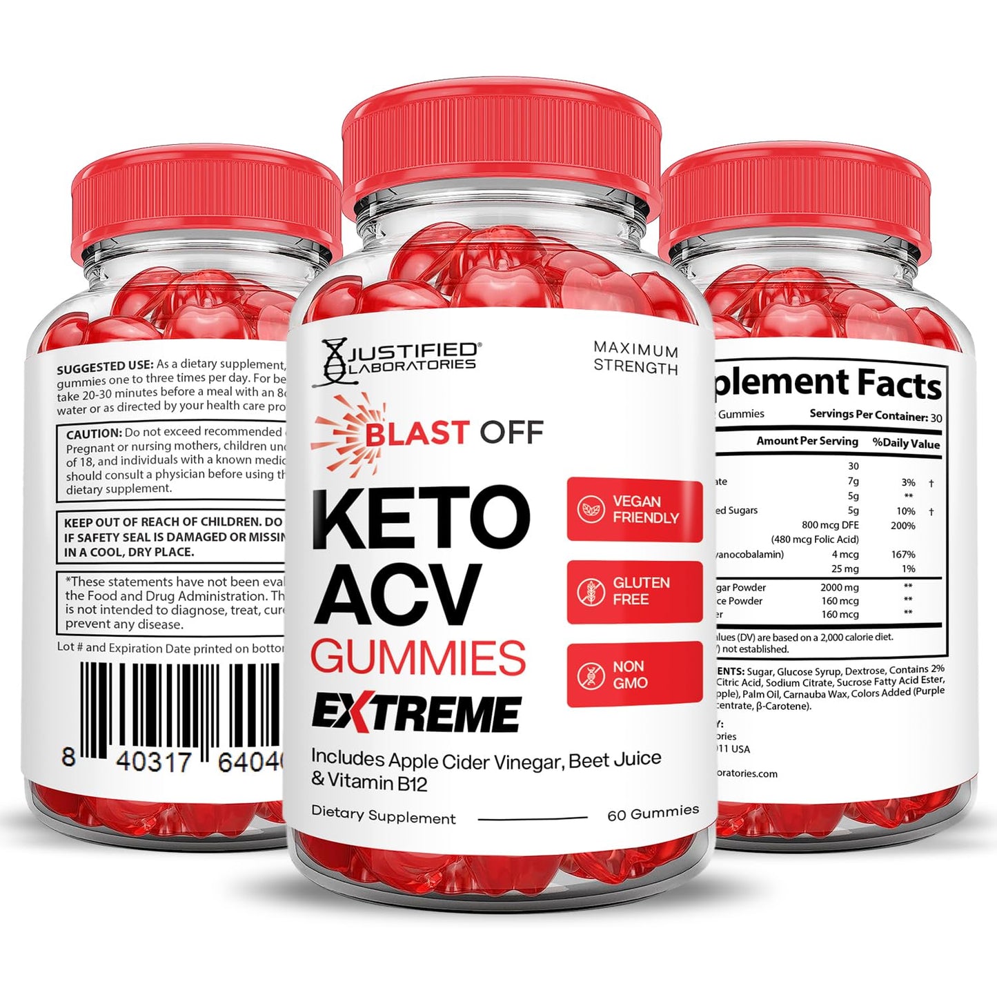 Blast Off Keto ACV Gummies Extreme 2000MG Blast Keto Gummies Apple Cider Vinegar Formulated with Pomegranate Beet Juice Powder B12 Vegan Non GMO 60 Gummys - dailyvitalstore