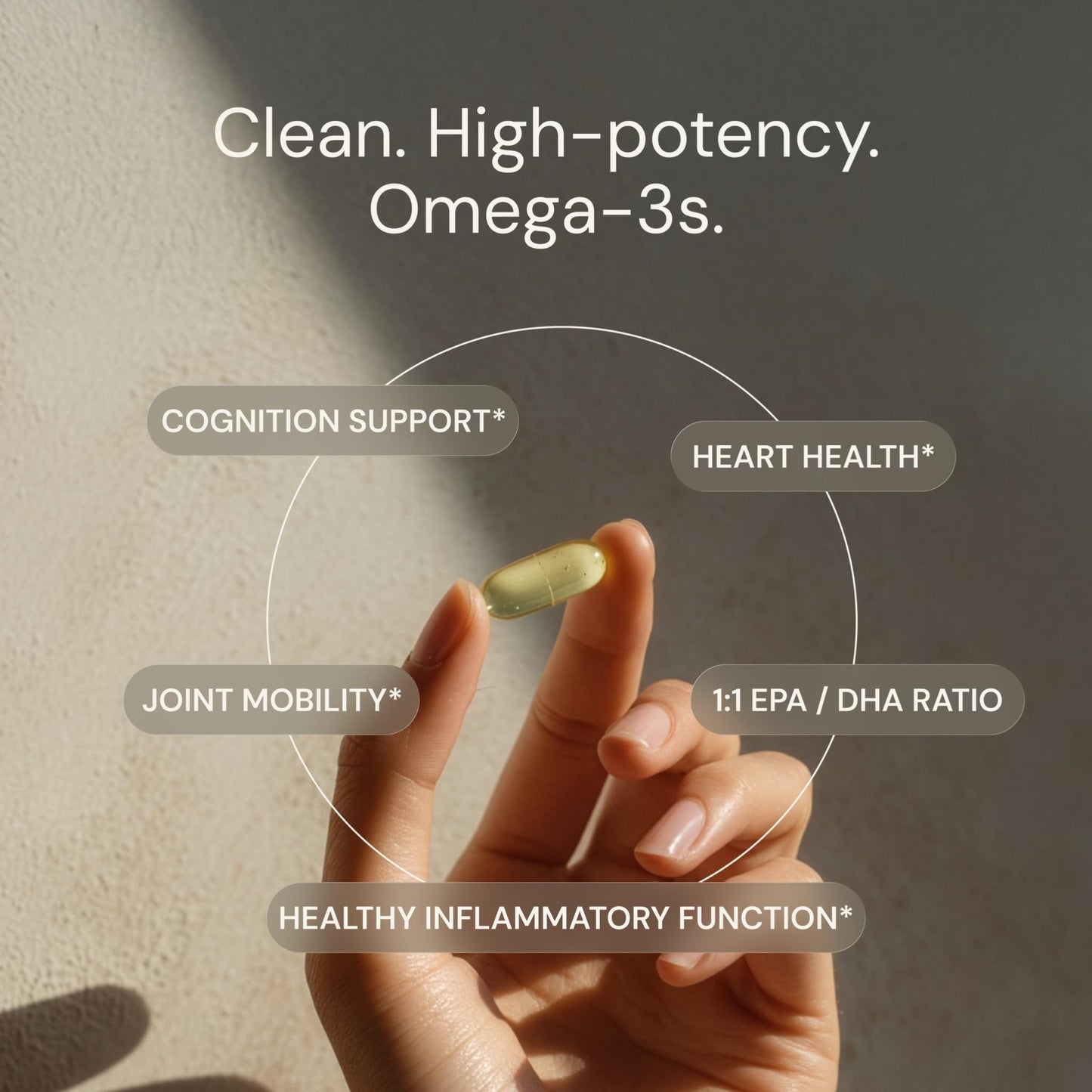 Blueprint Bryan Johnson Omega-3 - Vegan Algae Omega 3 Supplement with EPA/DHA - 800mg Plant-Based for Brain, Heart & Joint Support - High Absorption Triglyceride Form - 1:1 EPA/DHA - dailyvitalstore
