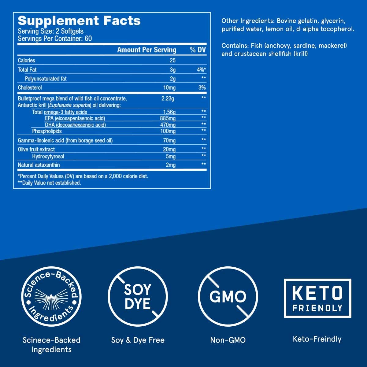 Bulletproof Omega Krill Complex, 120 sg - dailyvitalstore