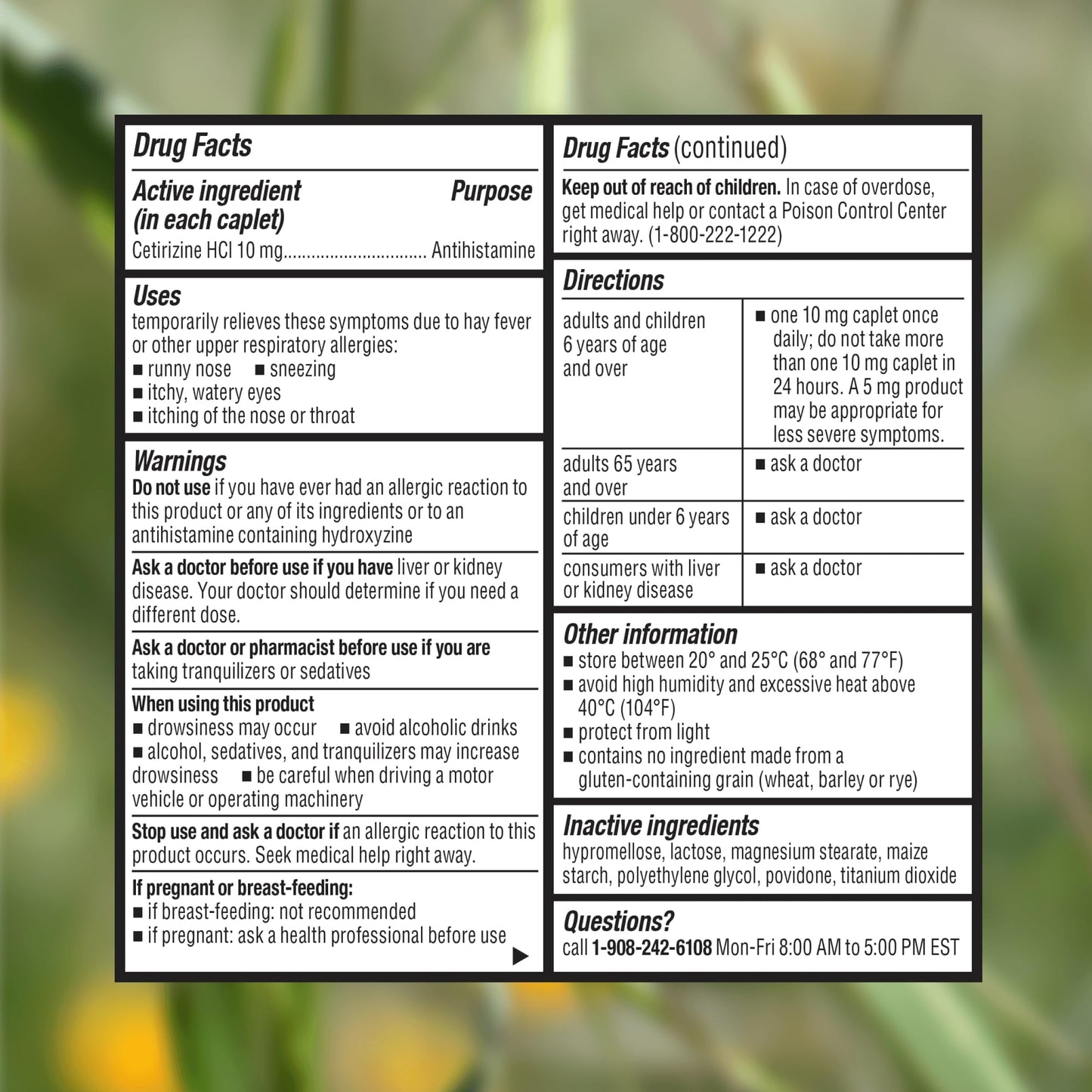 Cabinet: Cetirizine Hcl 10mg Allergy Relief Tablets | Non-Drowsy Antihistamine for 24-Hour Indoor & Outdoor (Aluminum - 300 Count) - dailyvitalstore