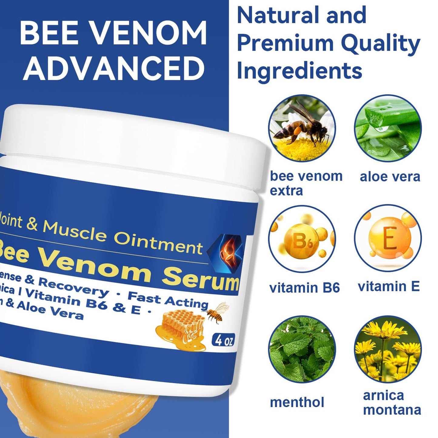 Cedonivor Bee Venom Joint and Bone Cream, Bee Venom Joint Relief Cream Joint Care for Knee, Neck, Back, Hands, Feet Moisturizer - dailyvitalstore