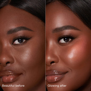 Charlotte Tilbury Beauty Light Wand Liquid Highlighter Makeup - Soft-Focus Highlighter & Blush for Cheeks - Pearlescent, Weightless Radiant Finish - Pinkgasm Sunset - dailyvitalstore