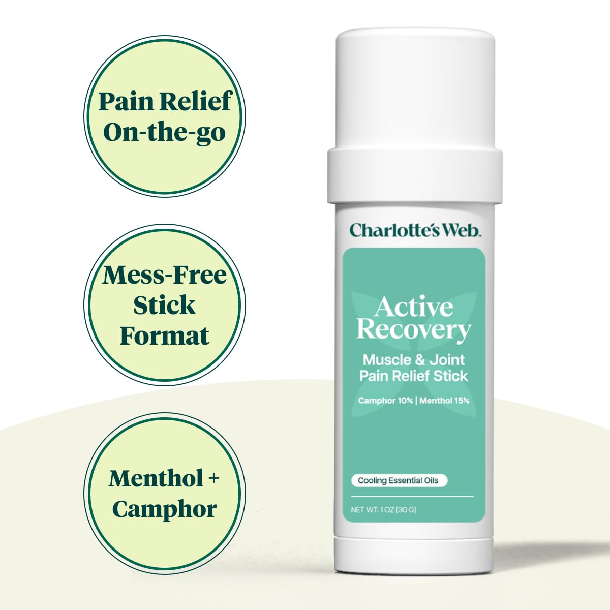 Charlotte's Web Active Recovery Muscle & Joint Pain Relief Stick 1oz - dailyvitalstore