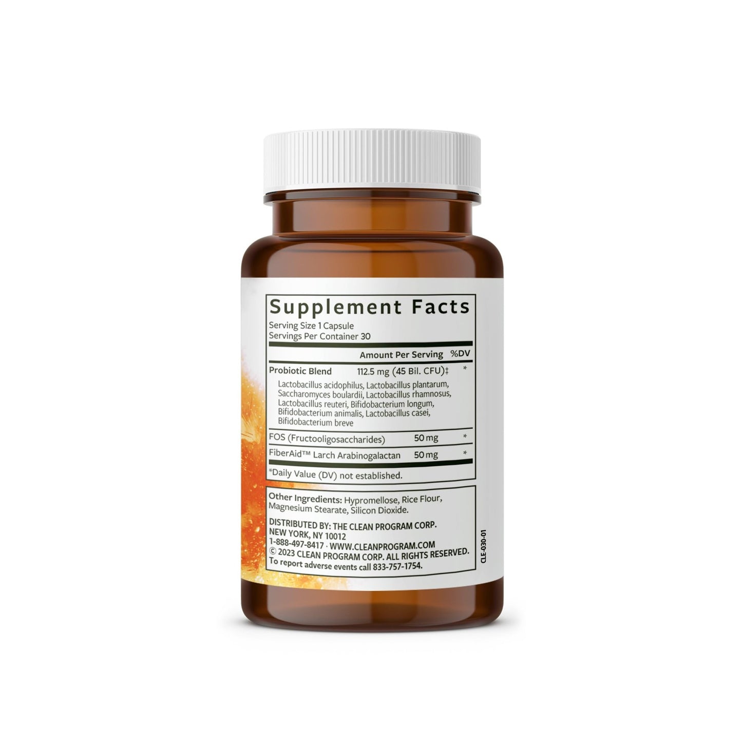 Clean Program Daily Probiotic | 45 Billion CFU, 9 Strains with Saccharomyces Boulardii | Gut Health, De-Bloat & Immune Support - dailyvitalstore