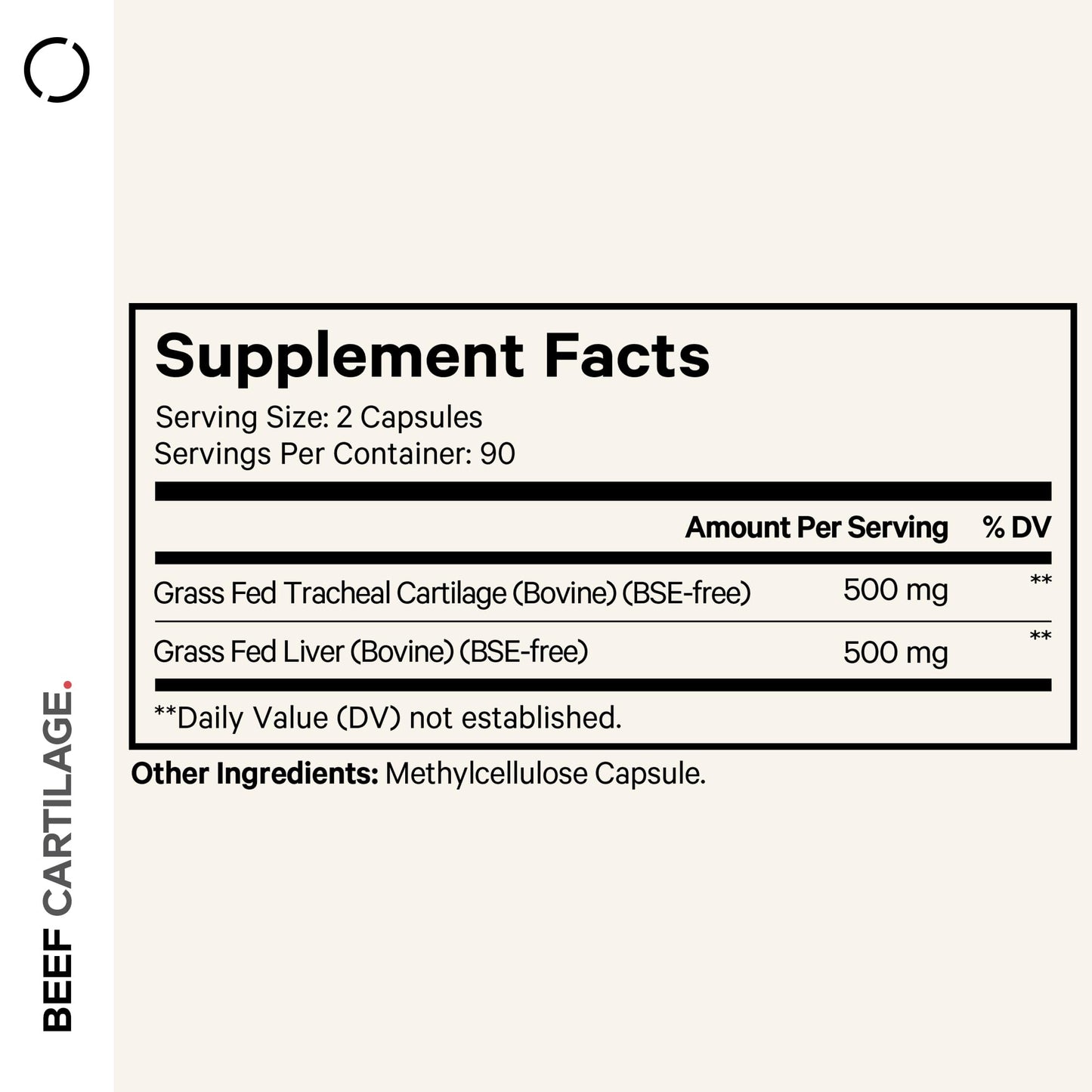 Codeage Grass Fed Beef Cartilage Supplement - Freeze Dried, Non-Defatted, Desiccated Beef Tracheal Bovine Cartilage & Liver Pills – Pasture Raised Argentina Beef Vitamins - Non-GMO -180 Capsules - dailyvitalstore