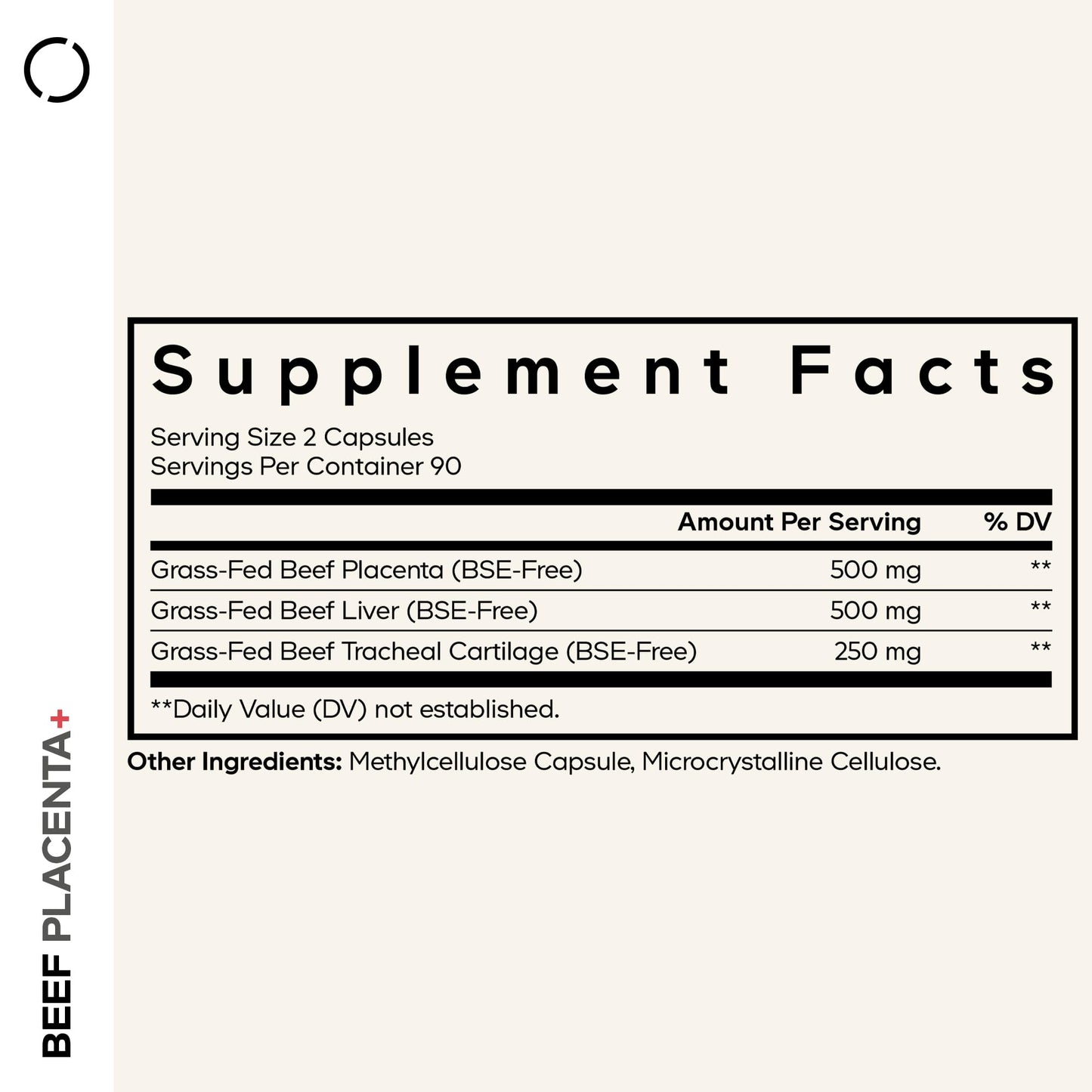 Codeage Grass-Fed Beef Placenta Supplement - Bovine Placenta – Pasture-Raised, Grass-Finished, Undefated, Desiccated - Non-GMO - 180 Capsule - dailyvitalstore