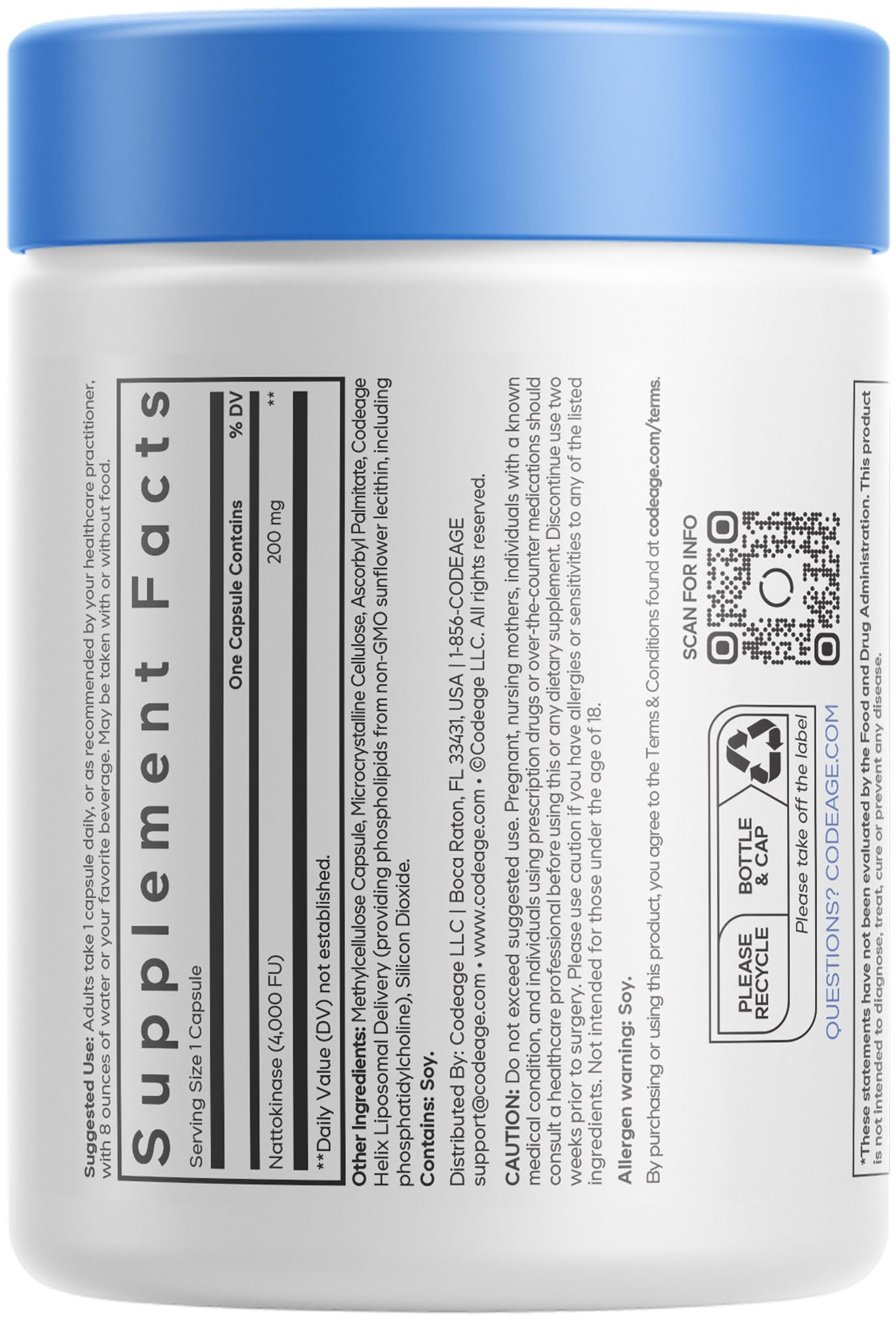 Codeage Liposomal Nattokinase Supplement – Nattokinase 4000 FU, Liposomal Delivery - Vegan, Non-GMO – 90 Capsules - dailyvitalstore