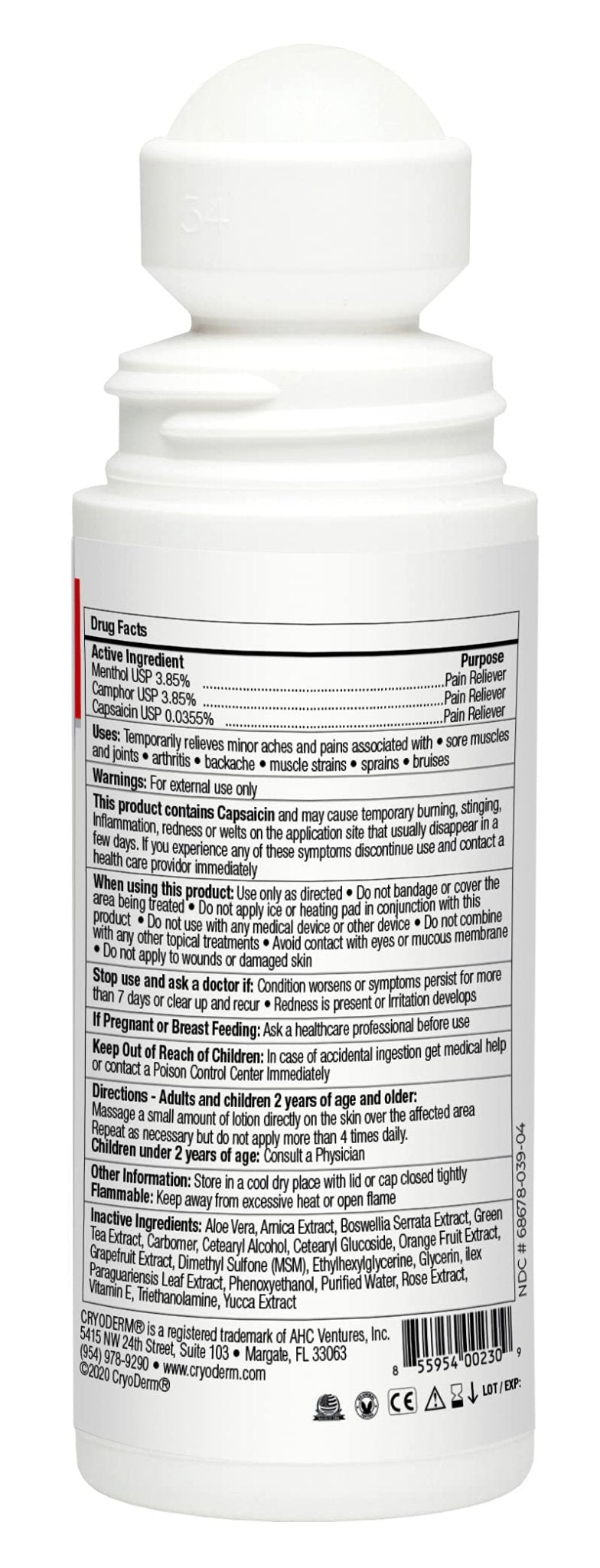 CryoDerm Combo Package Heat-Warm Therapy 3 oz Roll-On & 12 Packets - dailyvitalstore
