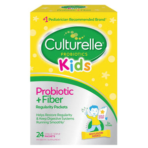 Culturelle Kids Probiotic + Fiber Packets (Ages 3+) - 24 Count - Digestive Health & Immune Support - Helps Restore Regularity (Packaging may vary) - dailyvitalstore