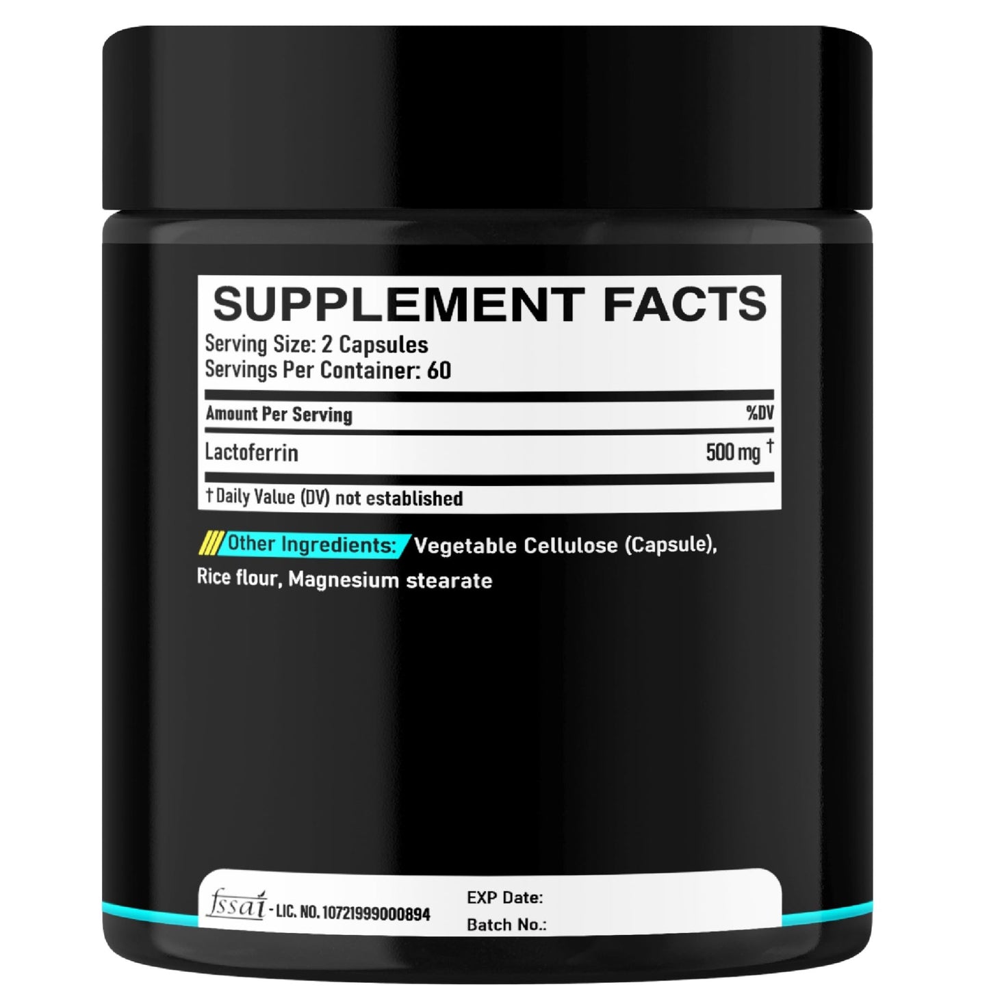 DEDICAD 500Mg Lactoferrin Supplement - 120 Capsules for 2-Month Supply - dailyvitalstore