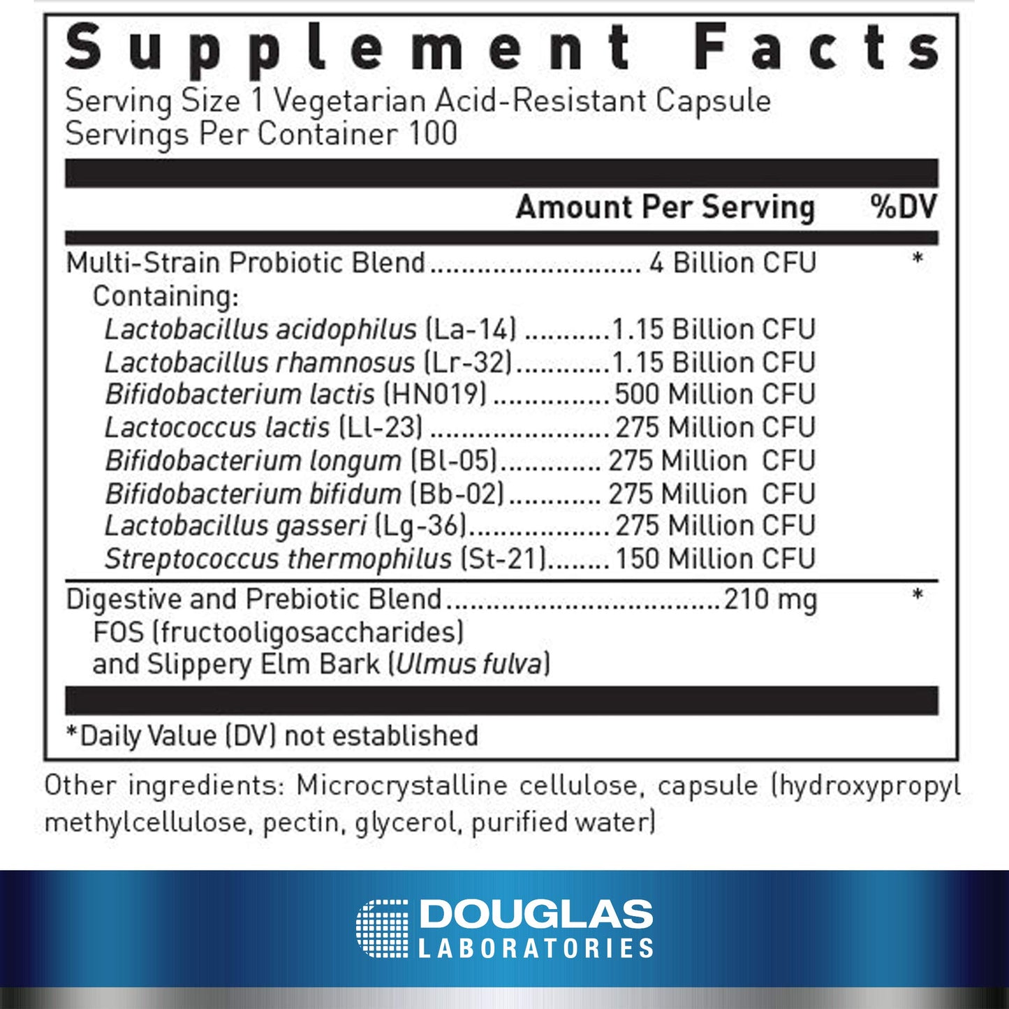 Douglas Laboratories | Multi-Probiotic 4 Billion | Support for Gastrointestinal and Immune Health* | 100 Capsules - dailyvitalstore
