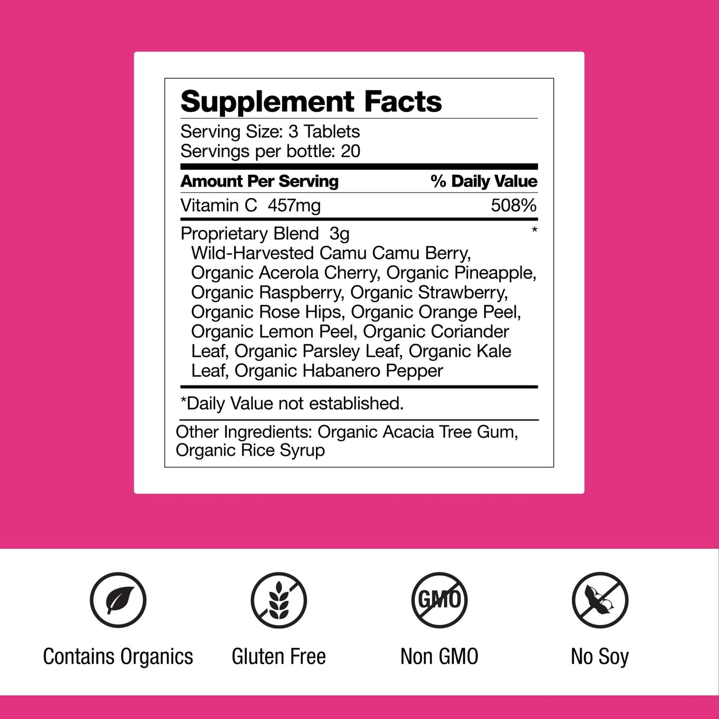 Dr. Schulze's Super-C Plus - Vitamin C Supplement for Immune Support - Skin Health & Antioxidant Support - High-Potency Formula - Plant-Based Superfood - Gluten-Free & Vegan - 60 Count (20 Servings) - dailyvitalstore