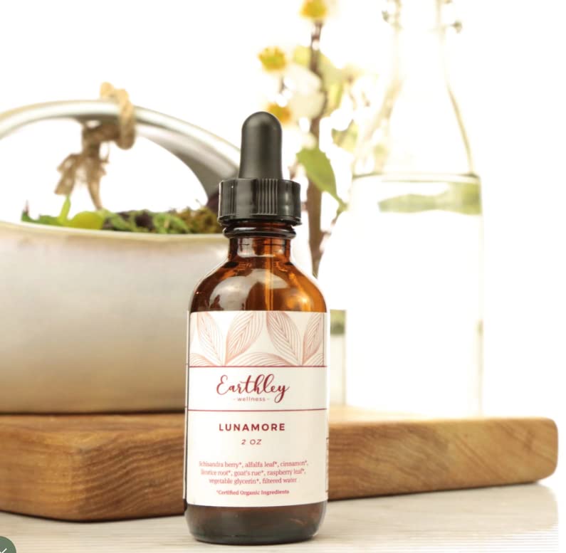 Earthley Wellness Lunamore, Natural Anti-oxodant Remedy for Women, Reduce Cramps (2oz) - dailyvitalstore