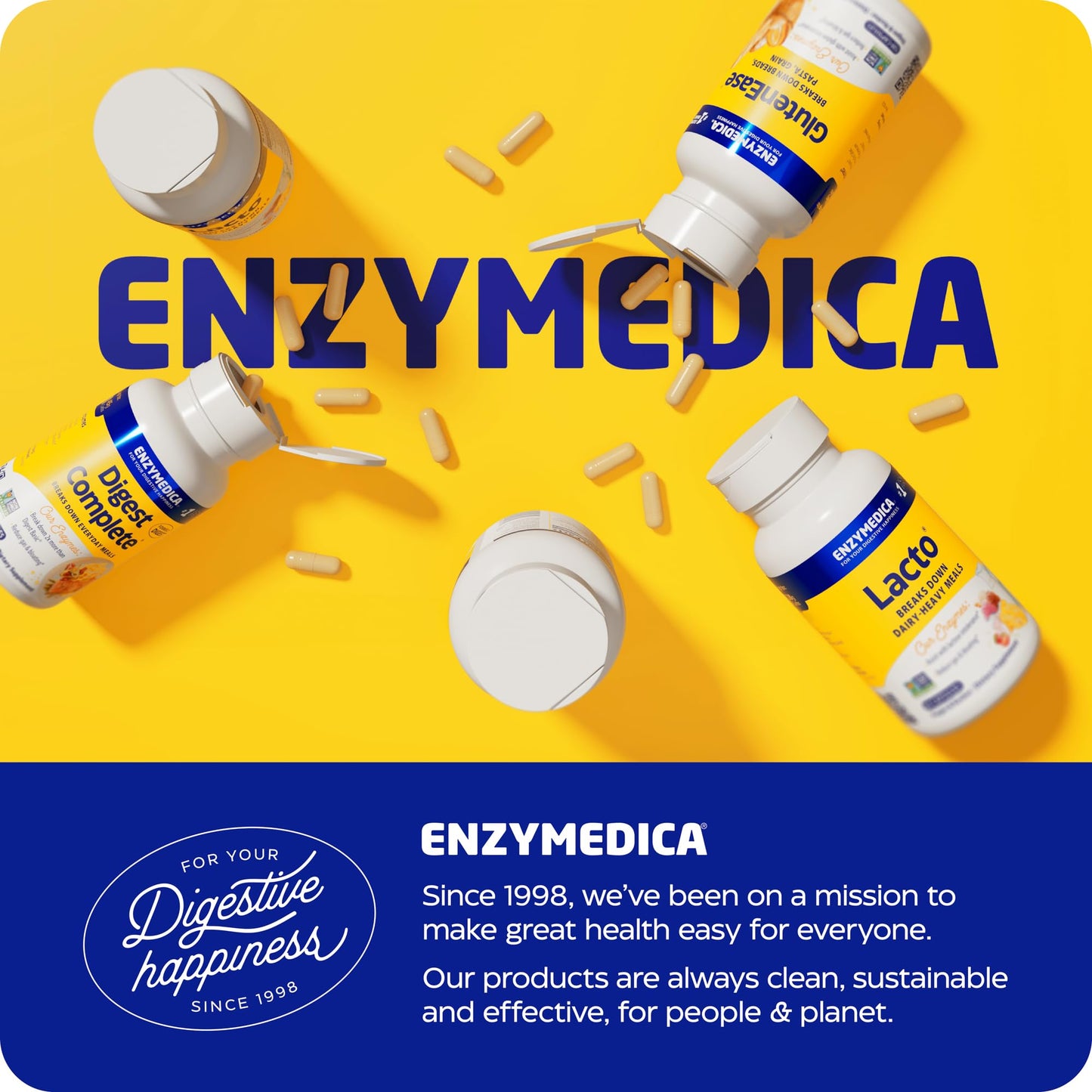 Enzymedica Pro-Bio Probiotic Supplement for Digestive & Gut Health - Daily Probiotic Capsules for Women & Men, 10 Billion CFU, Helps Reduce Gas & Bloating, - dailyvitalstore