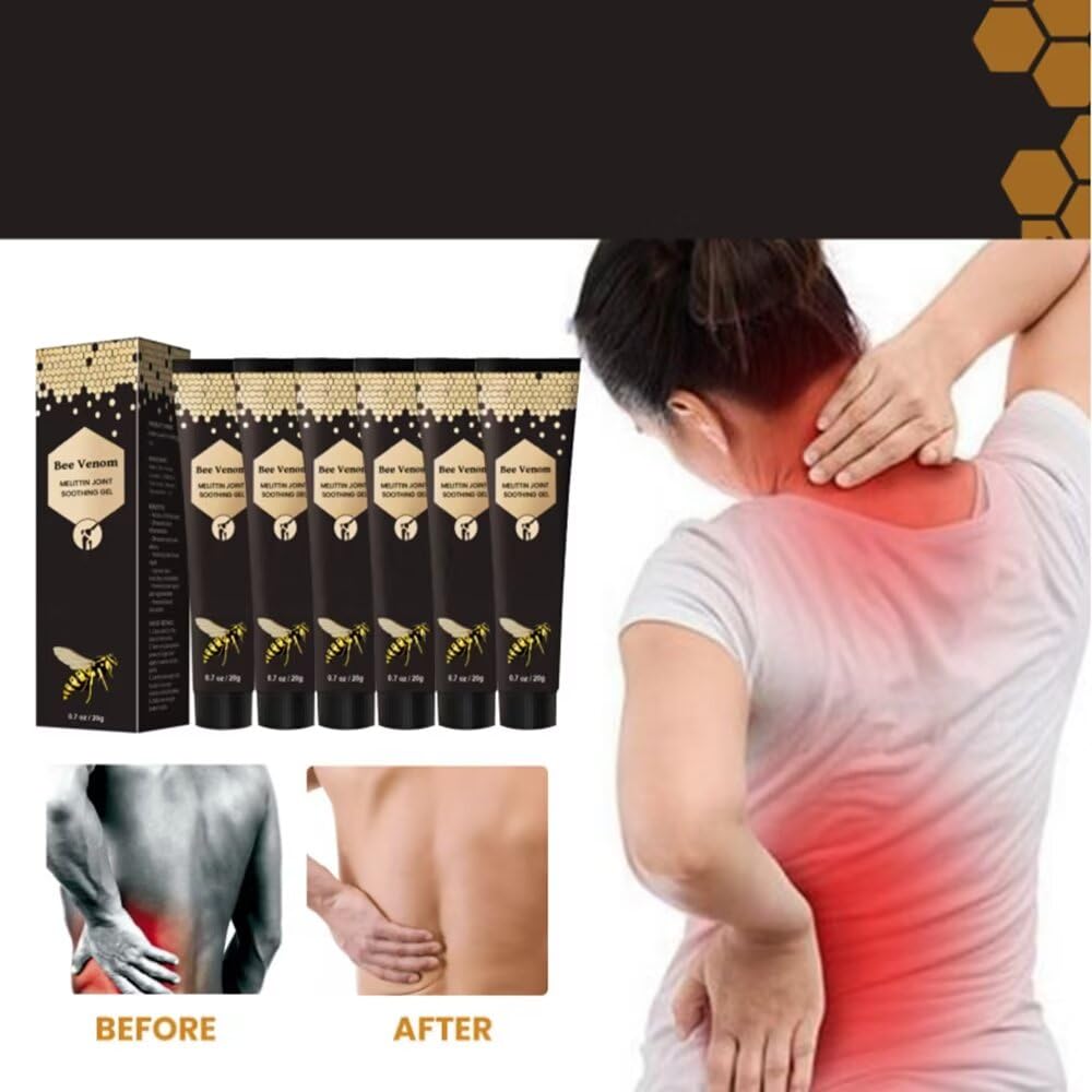 ETKOVNJ 6 Packs Bee Venom Cream, Bee Venom Bone Gel Joint Gel for Neck, Waist, Back of Hands, Feet and Legs - dailyvitalstore