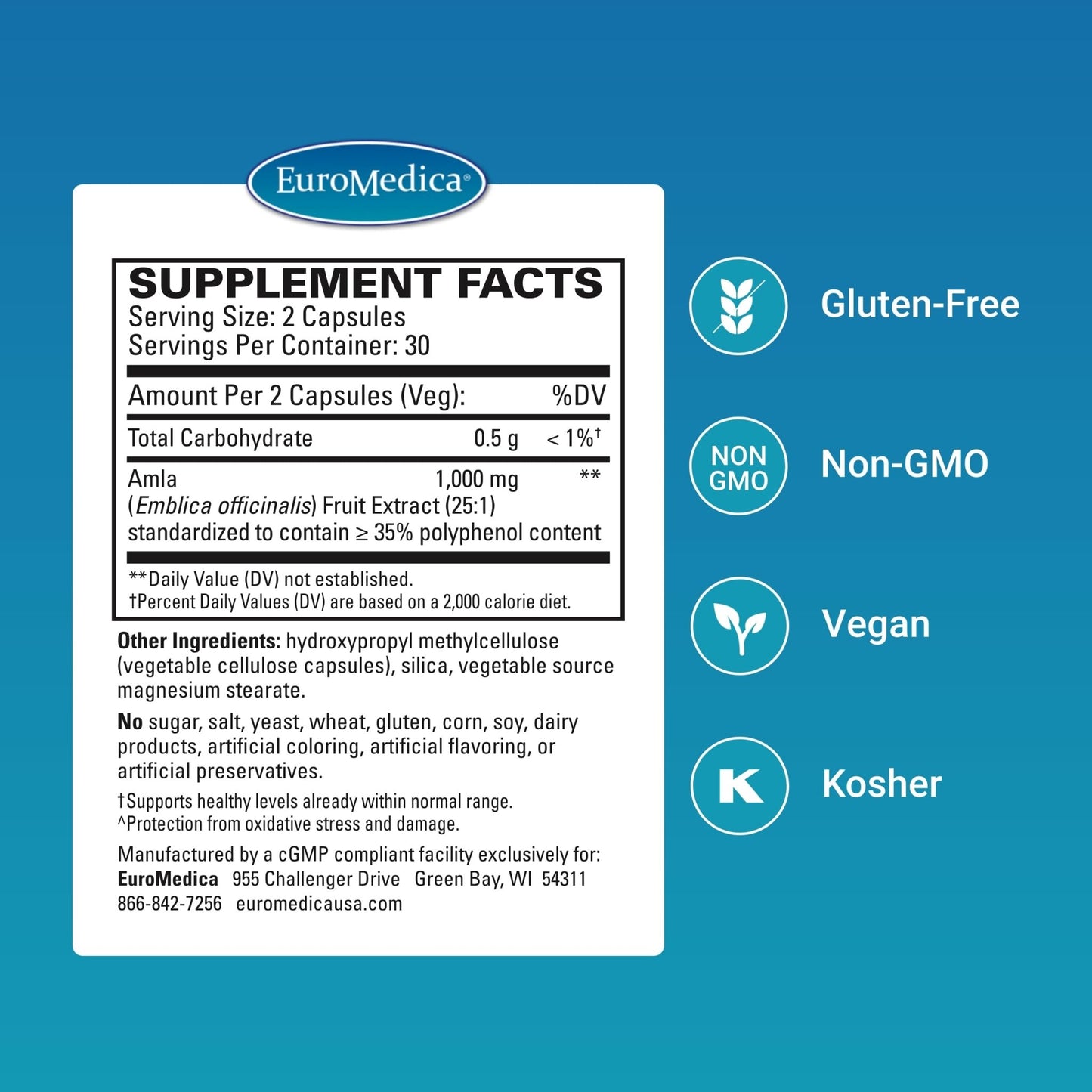 EuroMedica Healthy Cholesterol and Triglycerides - Antioxidant Supplement for Immune & Heart Support - Supplement to Aid Healthy Cholesterol & Triglyceride - 60 Capsules, 2 Pack (120 Capsules) - dailyvitalstore